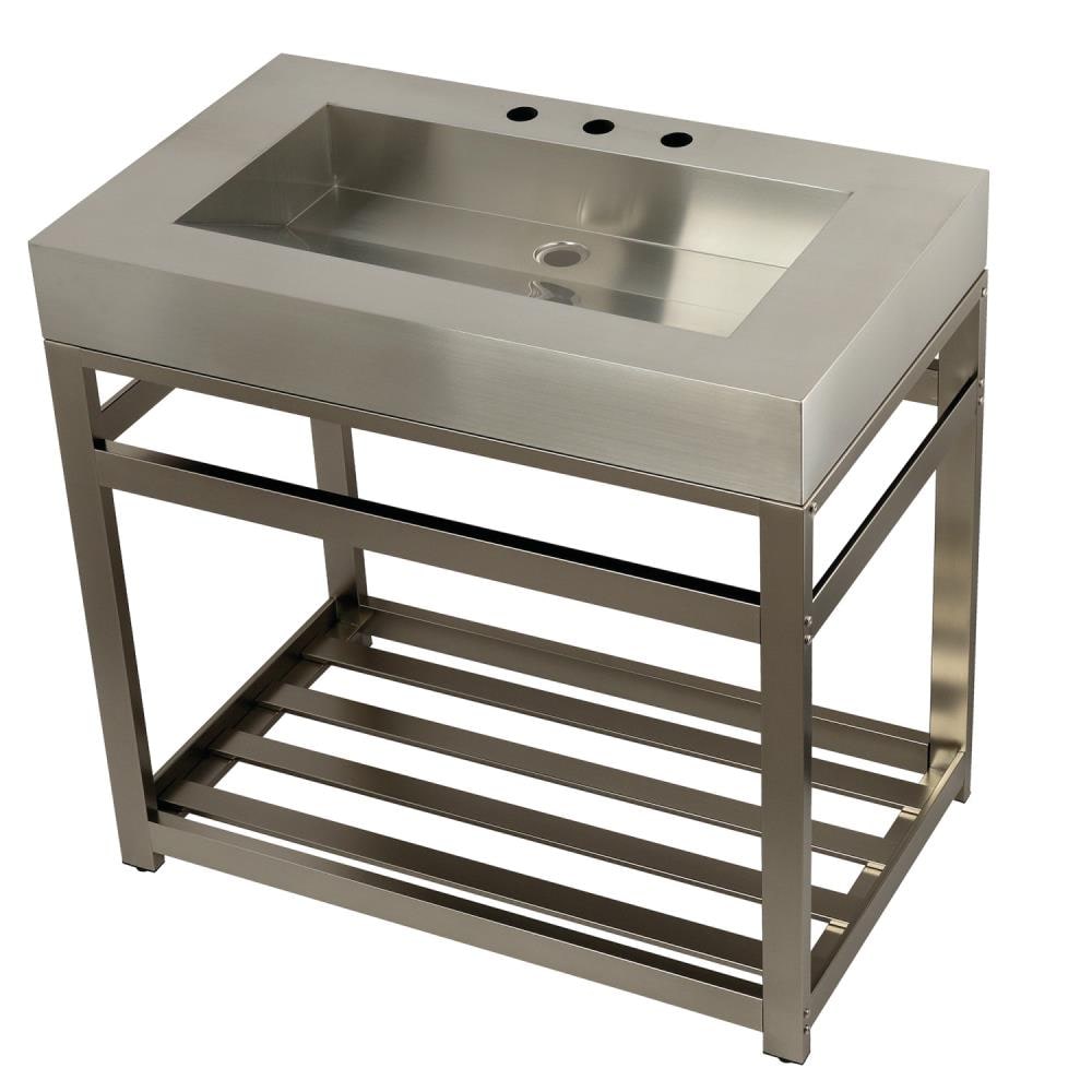 Stainless steel Gray Pedestal Sinks at Lowes.com