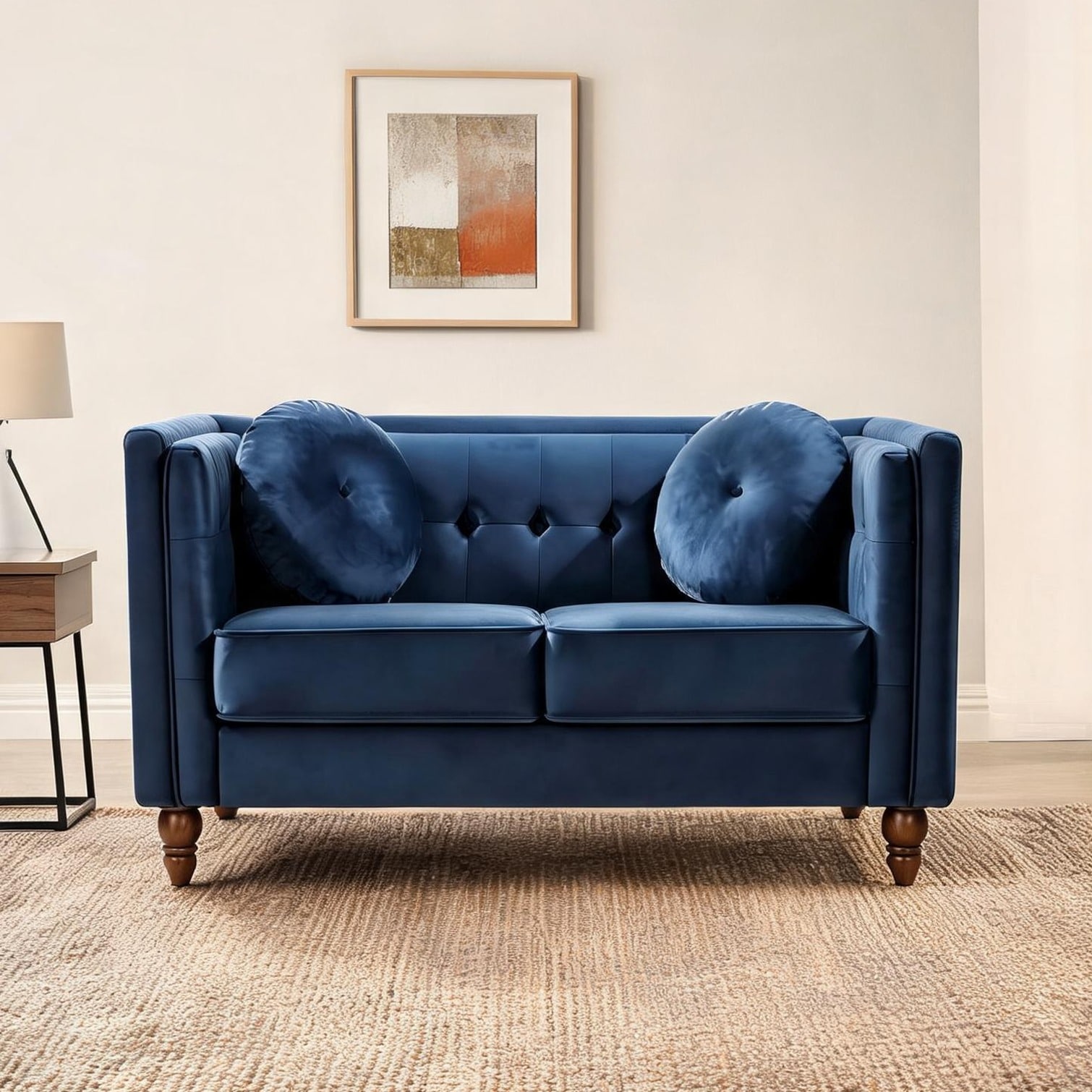 Naturefalls Sofa - Velvet Loveseat 2-Seater Chesterfield Couch with ...