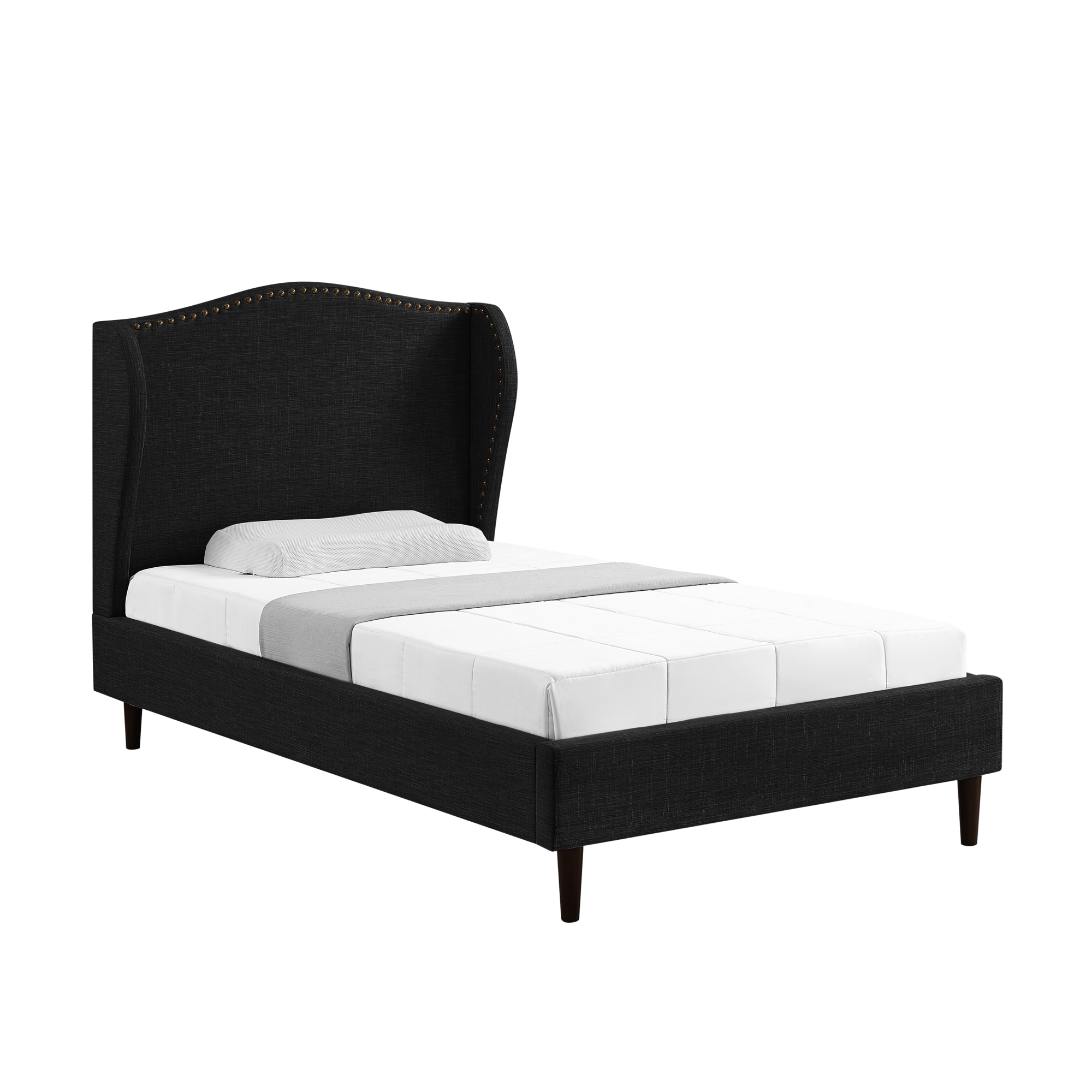 Rustic Manor RBD478-03CLF-LS Knight Charcoal Full Wood Platform Bed