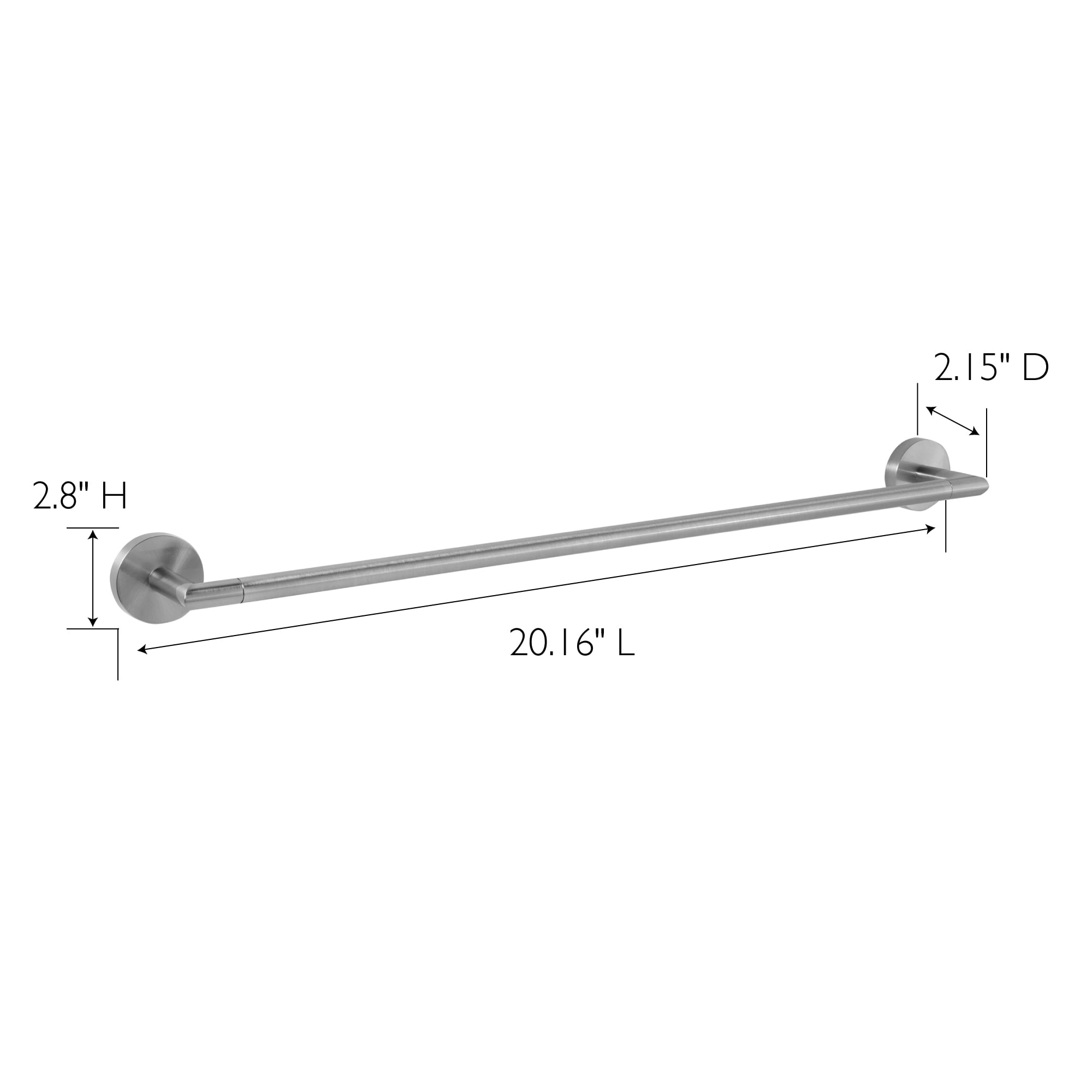 Design House Graz 18-in Satin Nickel Wall Mount Single Towel Bar in the ...