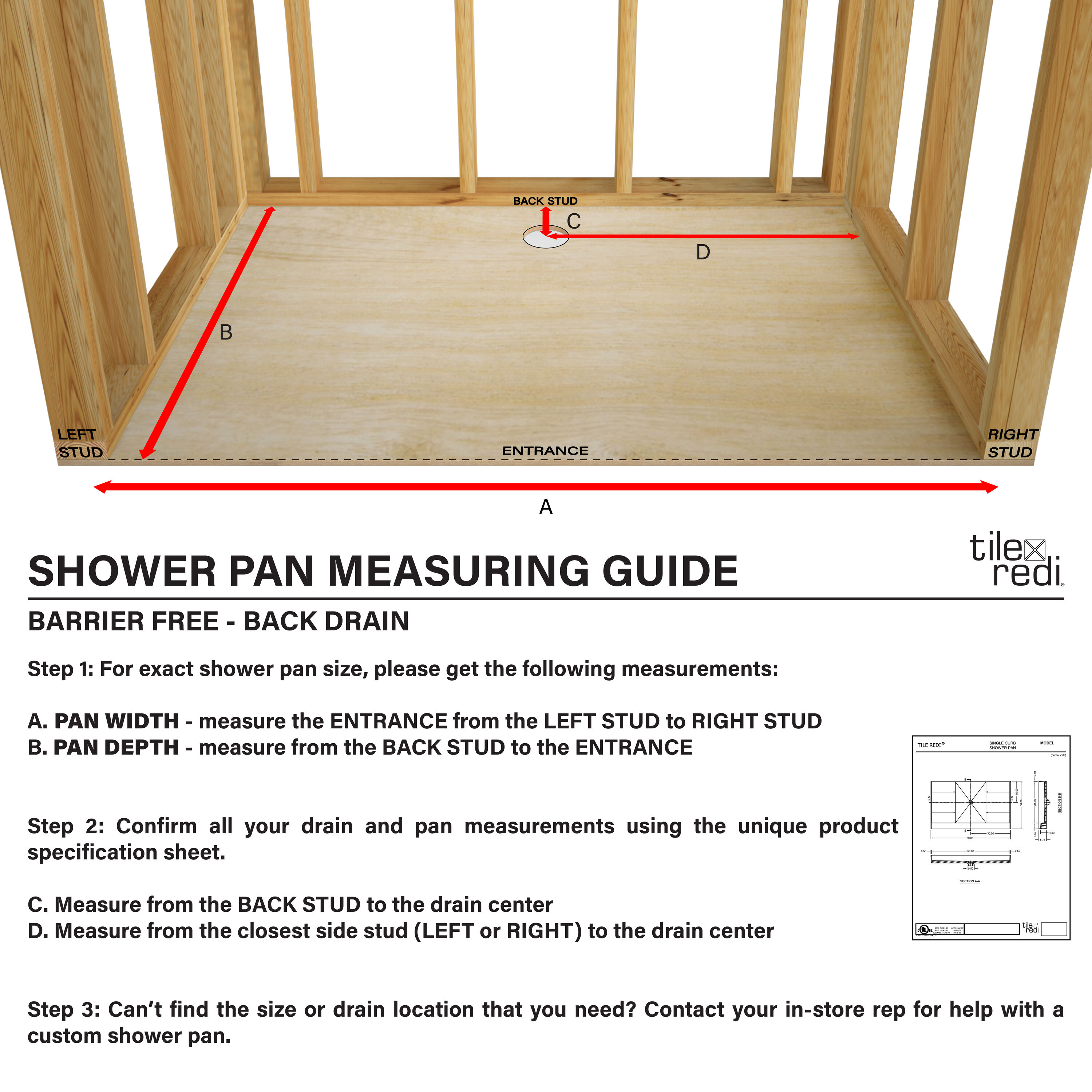 Tile Redi RT3863CBFB-PVC-SQPC Shower-Floors - View #4