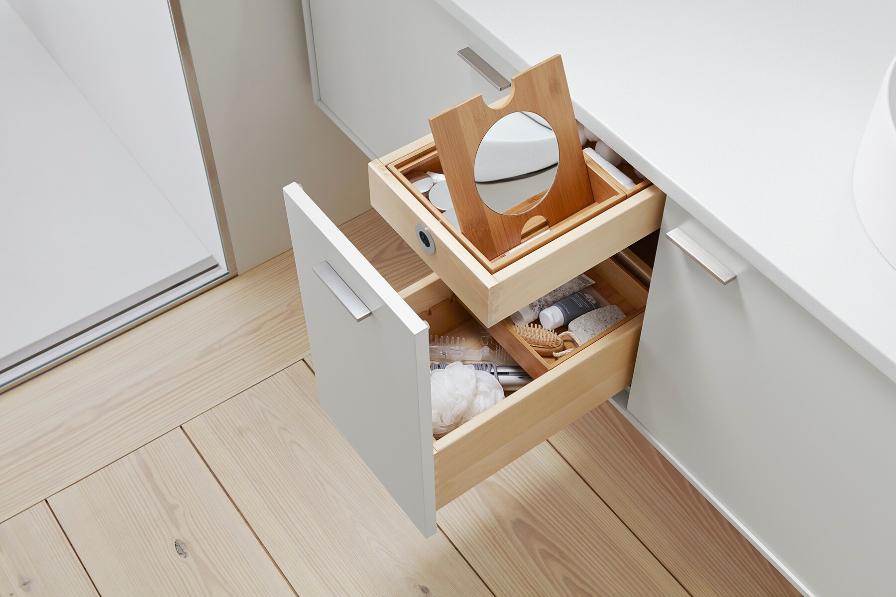 KOHLER Bamboo Twill Bathroom Vanity Drawer Organizer (8.75-in x 3-in) in  the Bathroom Vanity Accessories department at