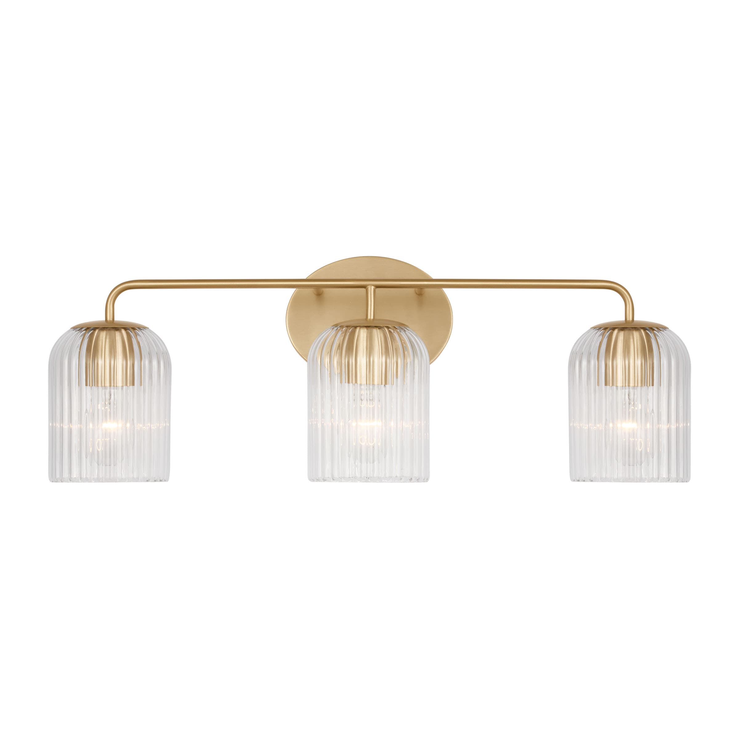 Generation Lighting GLV1133SB Eisele 24-in 3 -Light Satin Brass Transitional Vanity light