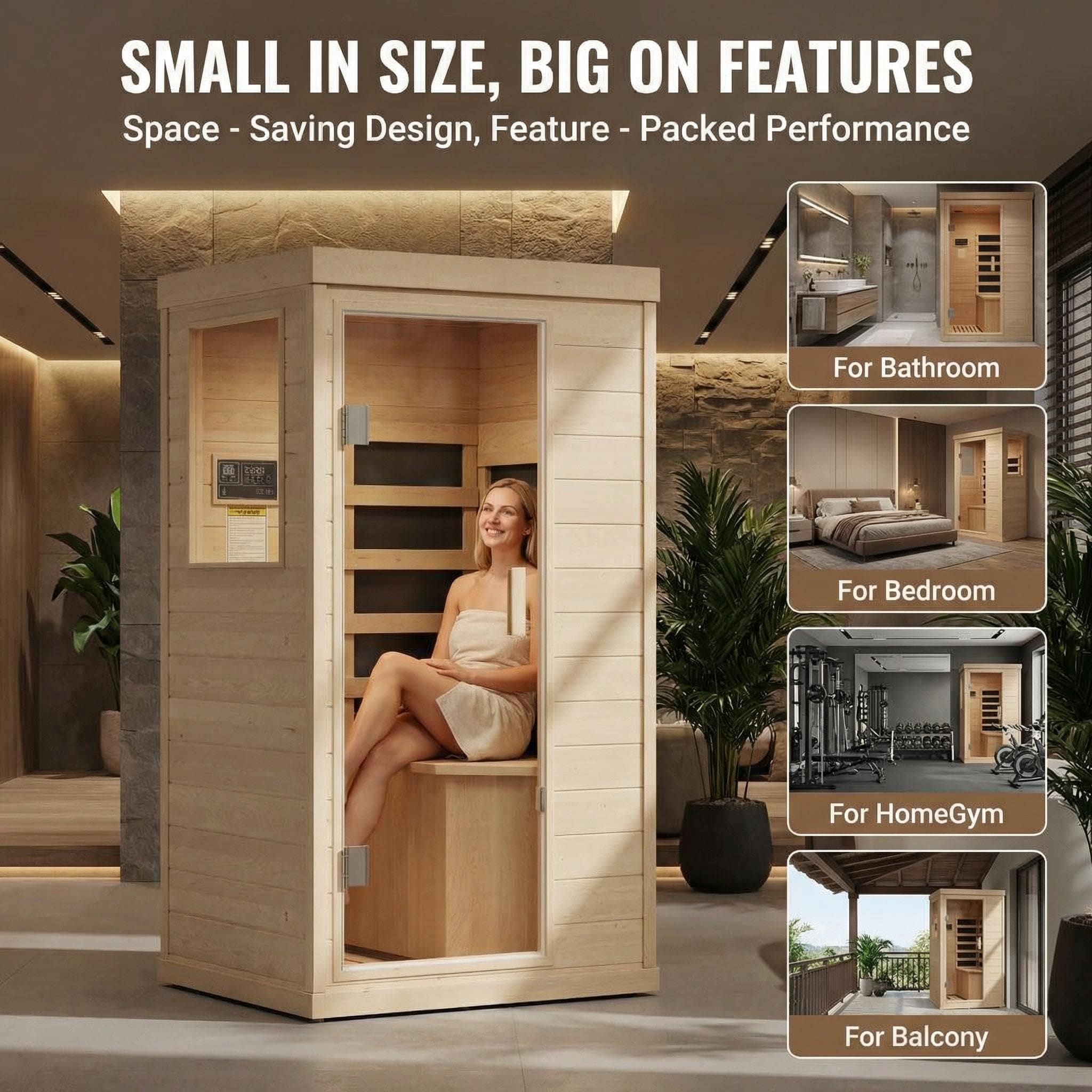IdealHouse BZI-SXHN-WW8CX1ZC1 Indoor-Saunas - Thumbnail View #2