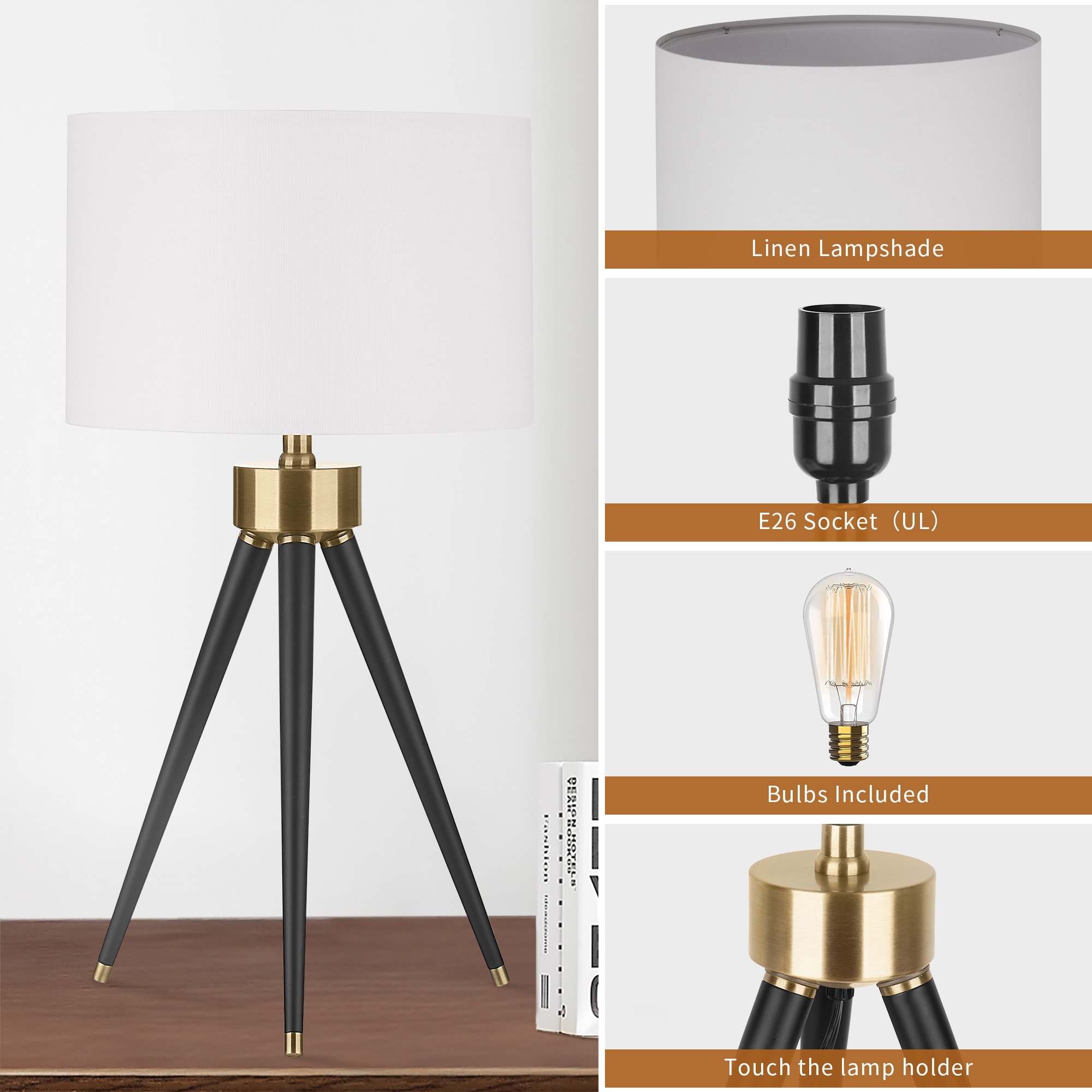 UrFurnishings TD-160 Table-Lamps - View #7