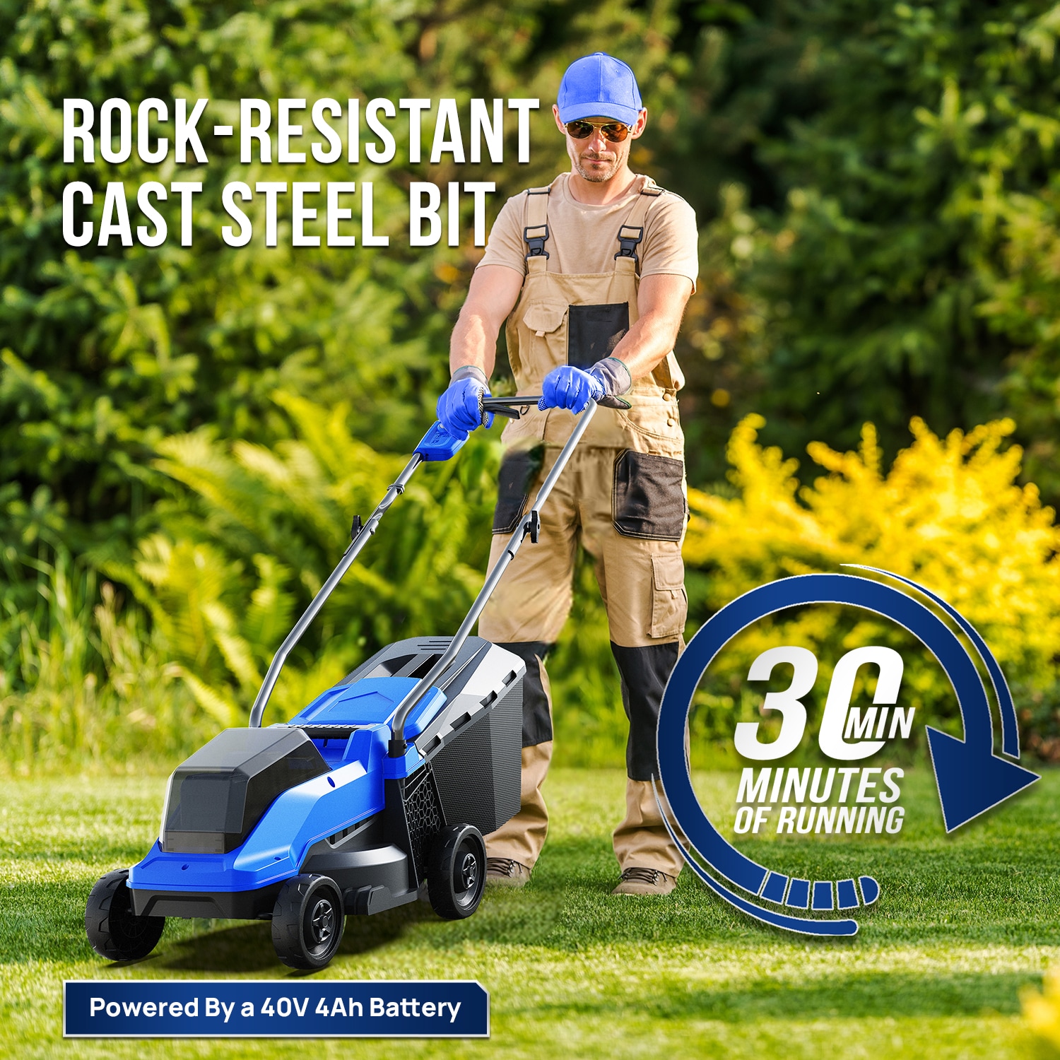 Wild Badger Power WB40V14PLM Cordless-Elec-Push-Mowers - View #3