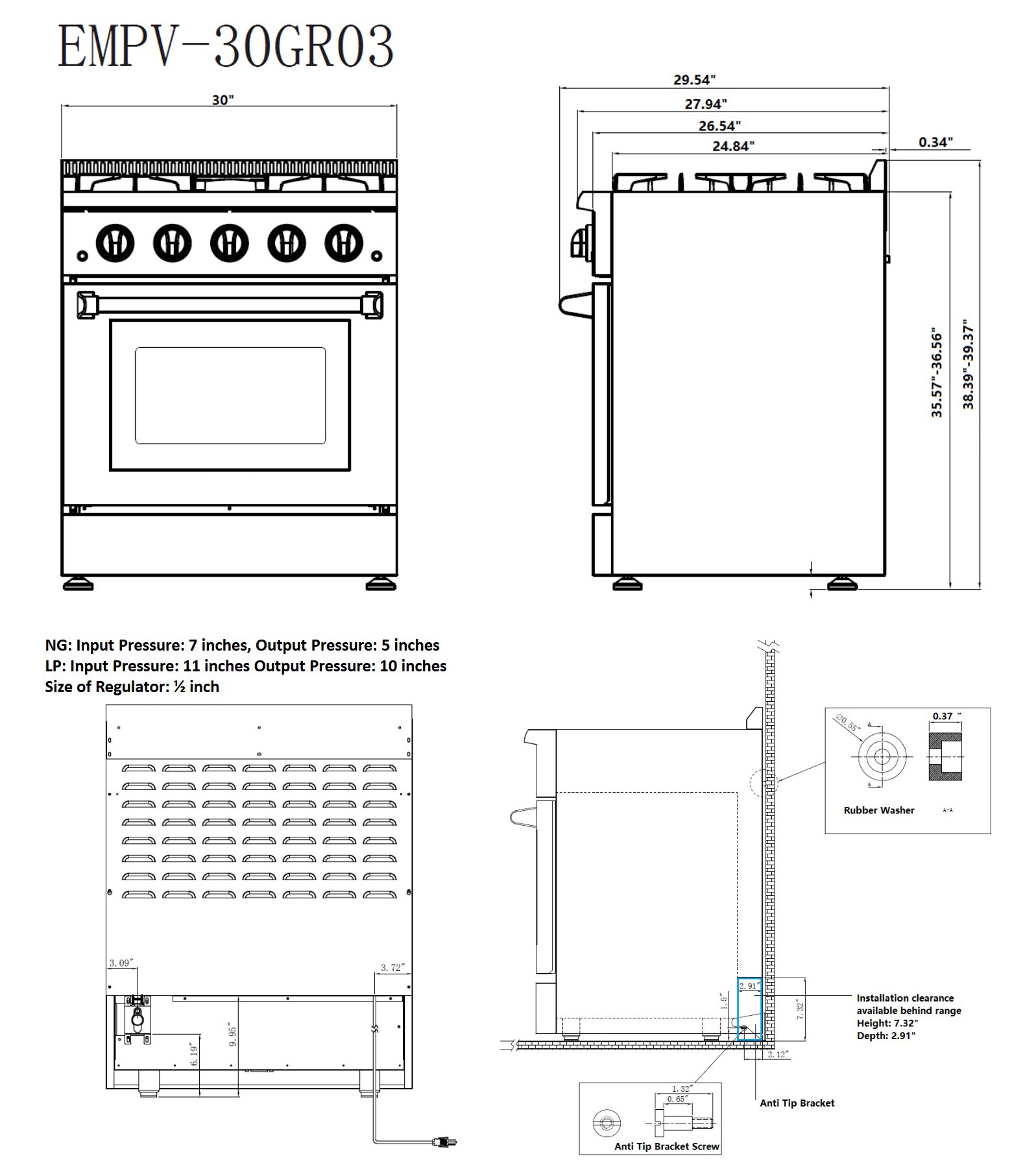 Empava EPA-GR03-30 Freestanding-Gas-Ranges - View #4