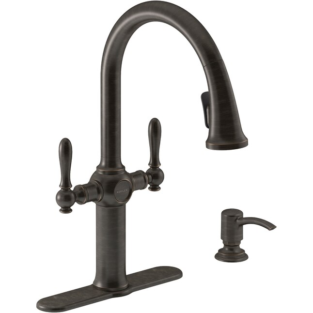 KOHLER Neuhaus 2-Handle Deck Mount Pull-Down Handle/Lever Kitchen Faucet (Deck Plate Included) KOHLER Neuhaus 2-Handle Deck Mount Pull-Down Handle/Lever Kitchen Faucet (Deck Plate Included)