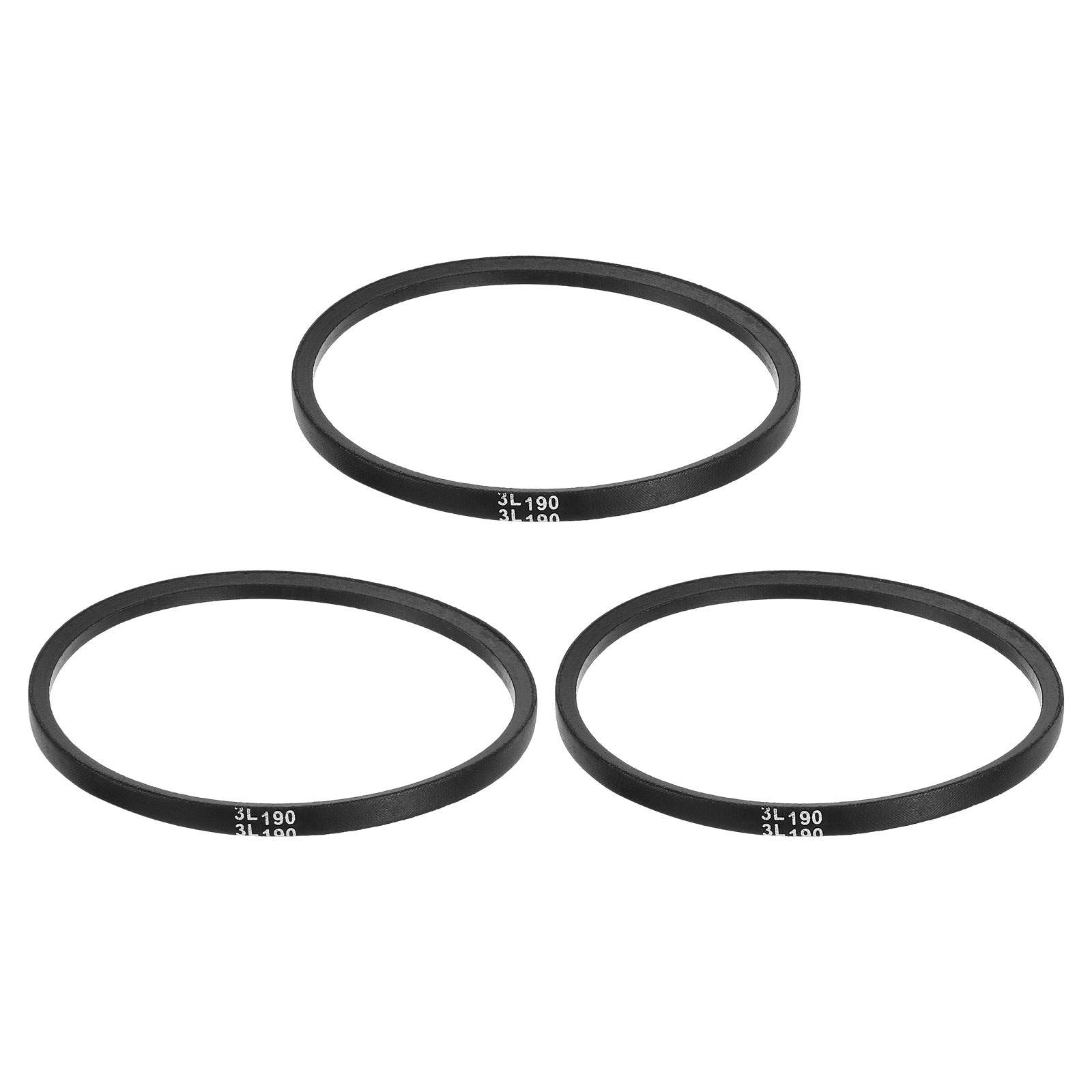 Unique Bargains 3pcs 3L190 Classic Wrapped Rubber V-Belt 19inch(483mm) Outside Circumference 3L Profile V Belt 3/8inch Width 7/32inch Height