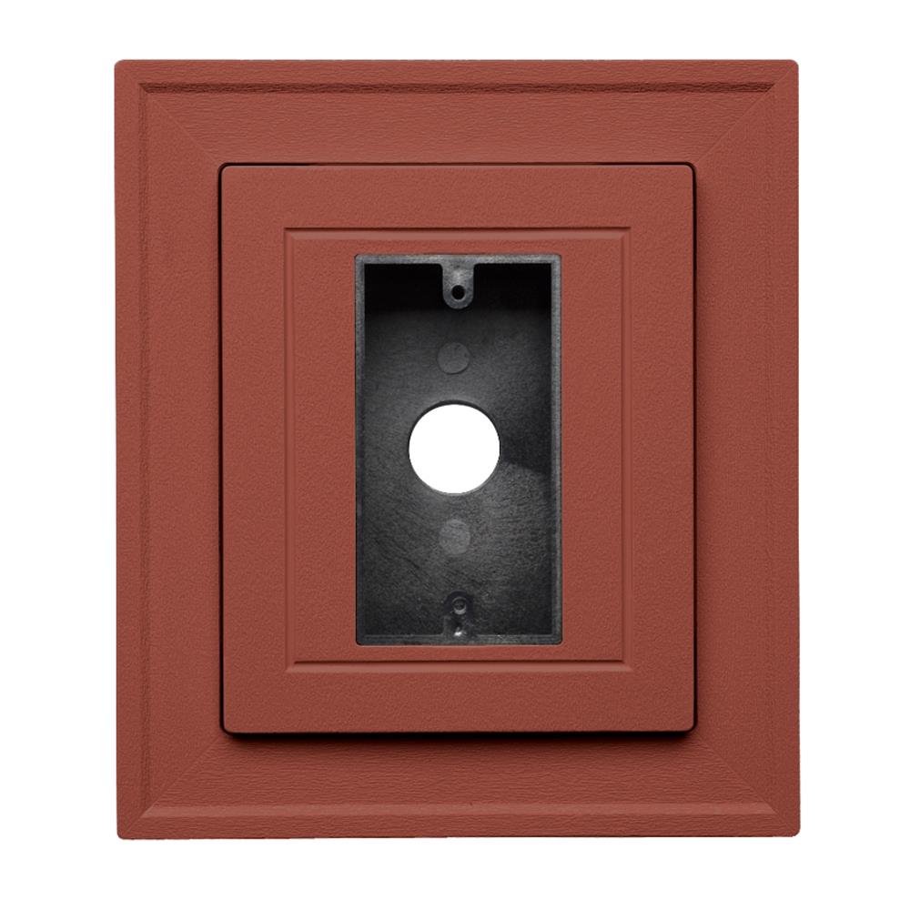 Ply Gem 126705 8.5-in x 7.5-in Hampton Red Vinyl Electrical Mounting Block