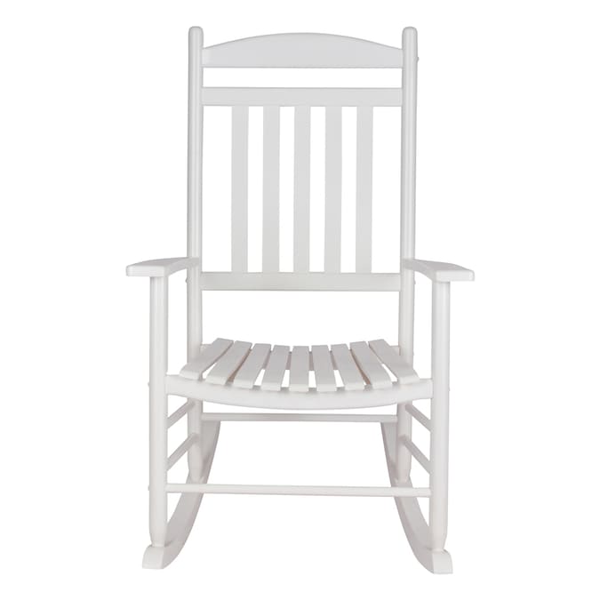 Shine Company Maine White Wood Frame Rocking Chair S With Slat Seat In The Patio Chairs Department At Lowes Com