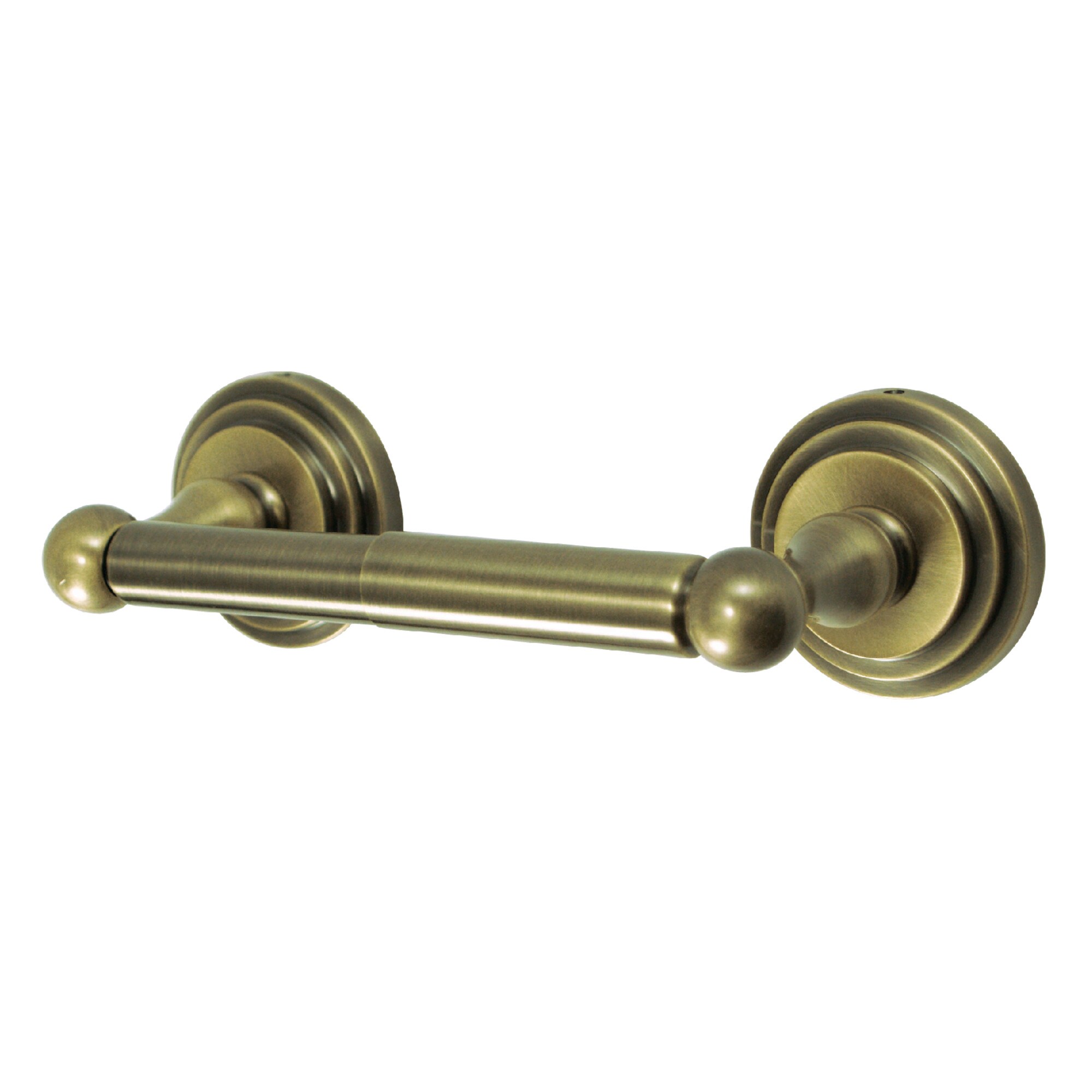 Elements of Design EBA2718AB Milano Antique Brass Wall mount Spring-loaded Toilet Paper Holder 1 -Rolls with Storage