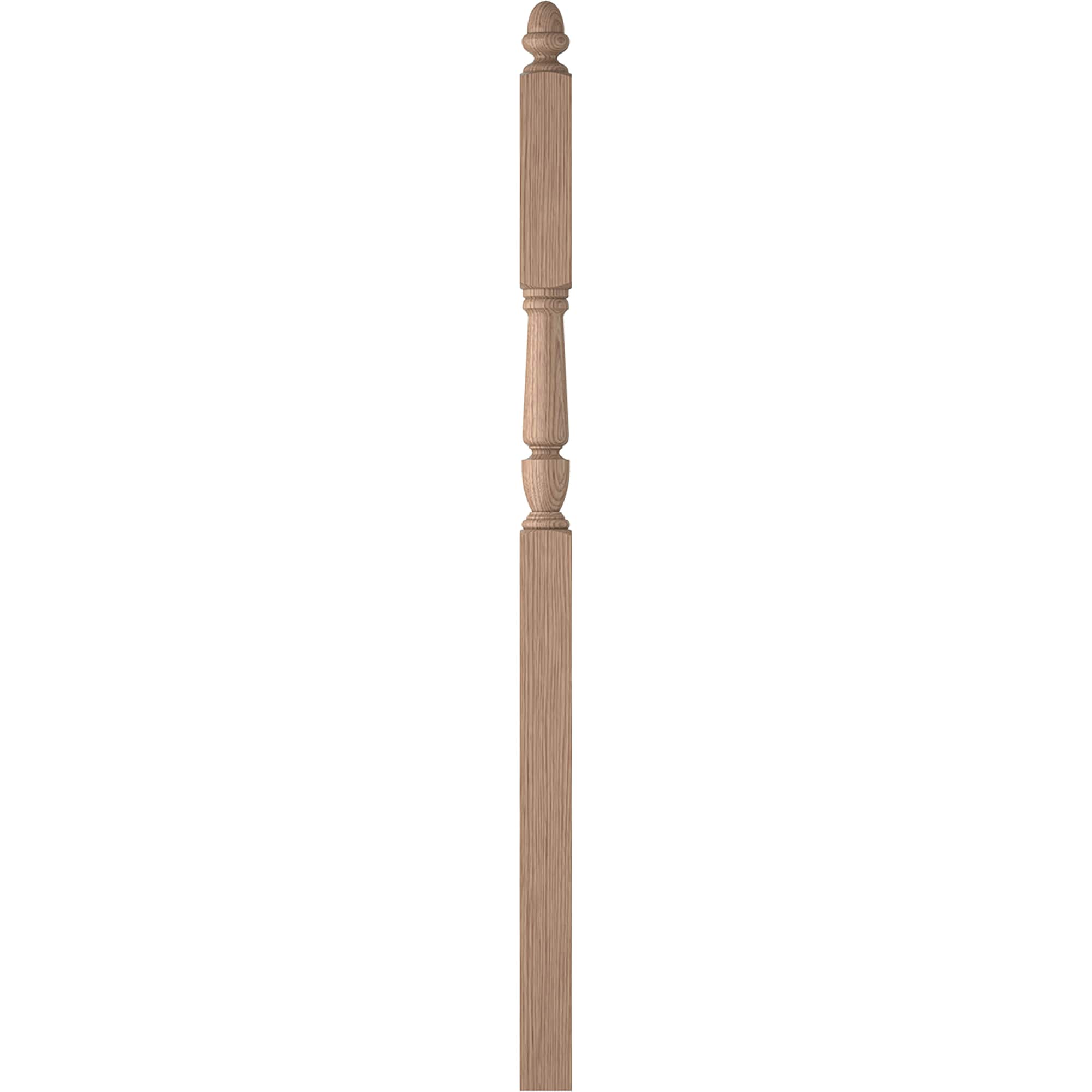 L.J. Smith Stair Systems LJP-3046-HK Regent 3.5-in x 72.75-in Unfinished Hickory Intermediate Stair Newel Post