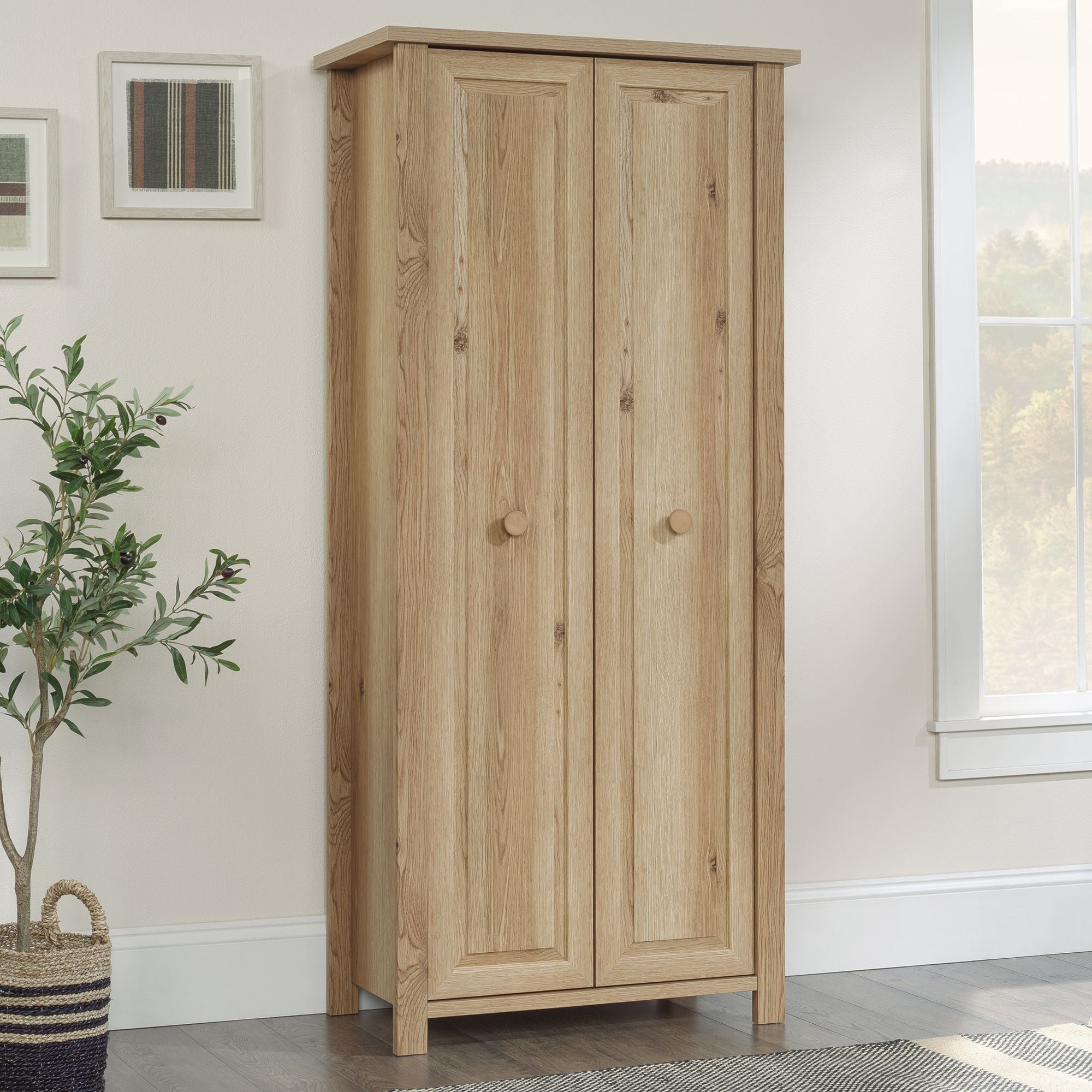 Sauder  Hillmont Farm Storage Cabinet Timber Oak finish