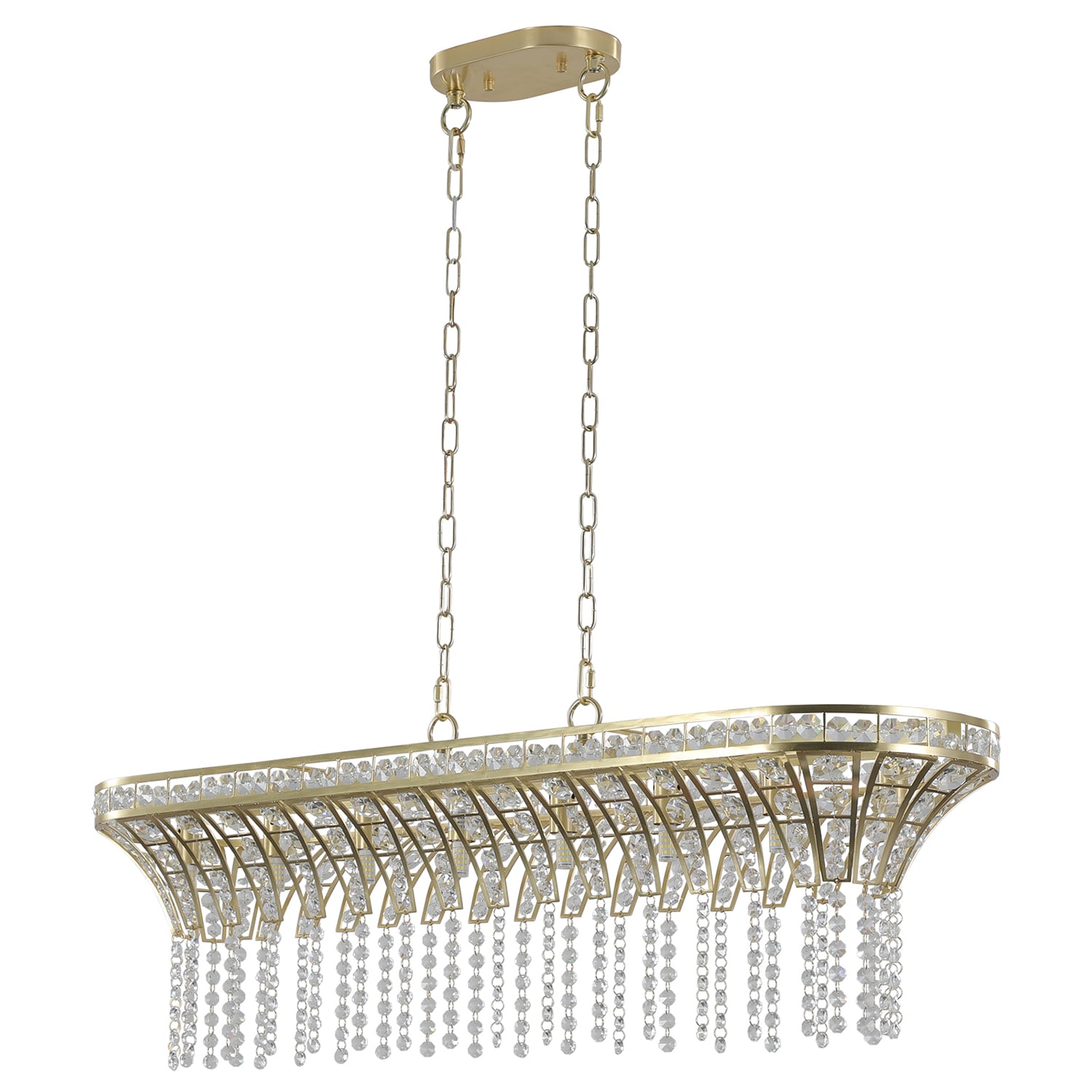 SINOFURN 8-Light Gold Tiffany LED Dry rated Chandelier at Lowes.com