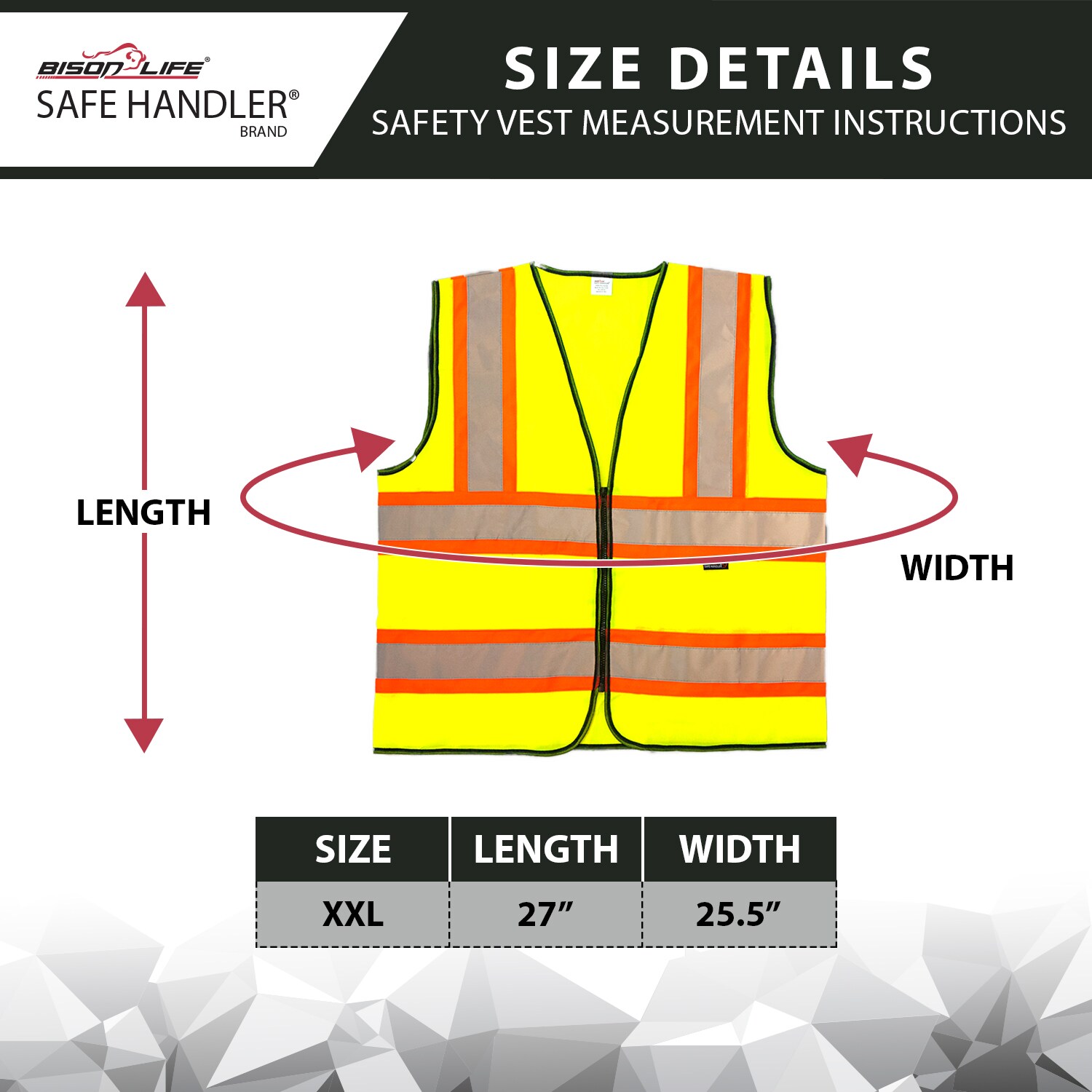 BISON LIFE BLSH-ES-XXL-SV4Y-2-5 Safety-Vests - View #6