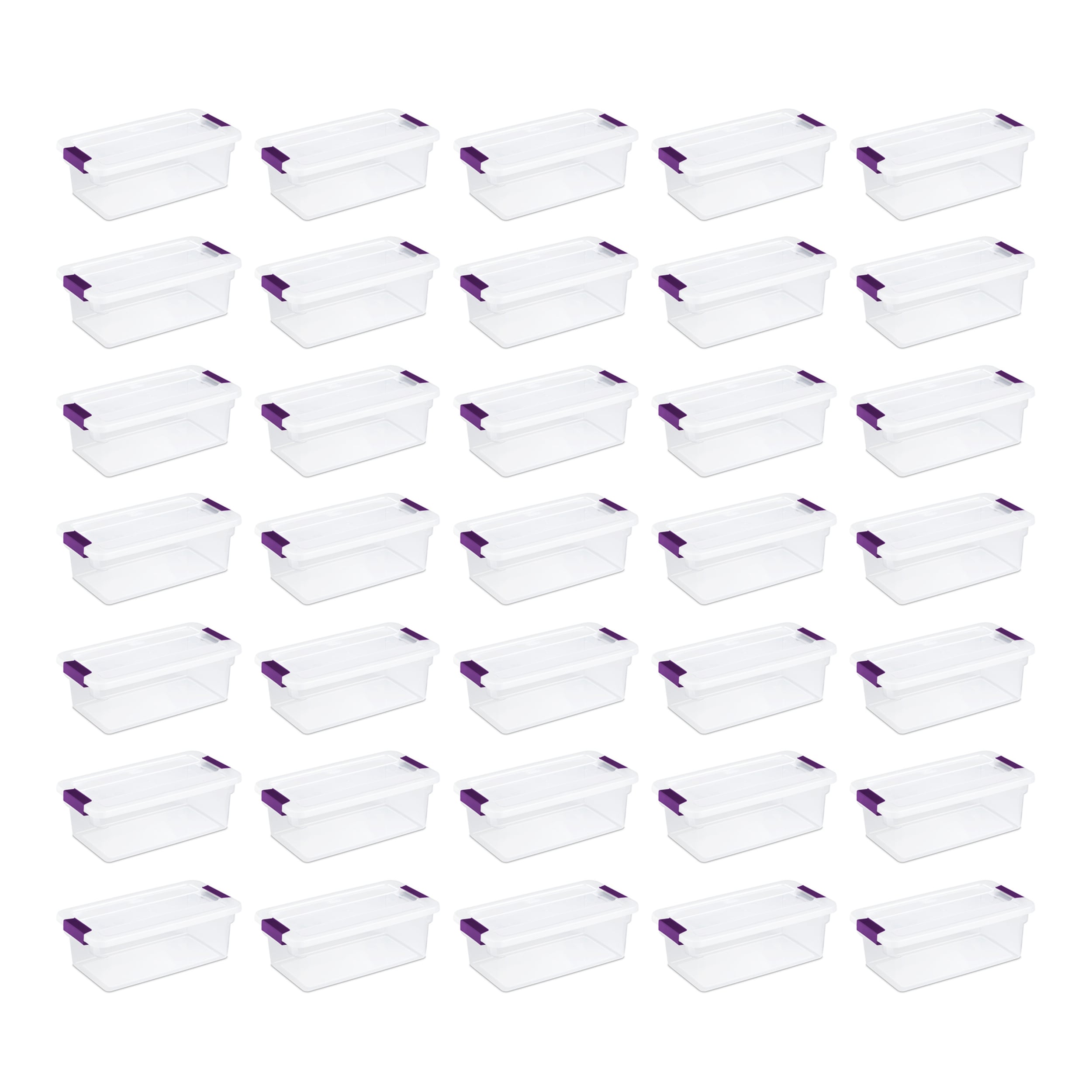 Sterilite 100426 36 -Pack Small 1.5 -Gallons ( 6 -Quarts ) Clear - 6 Quart Stackable Tote with Latching Lid