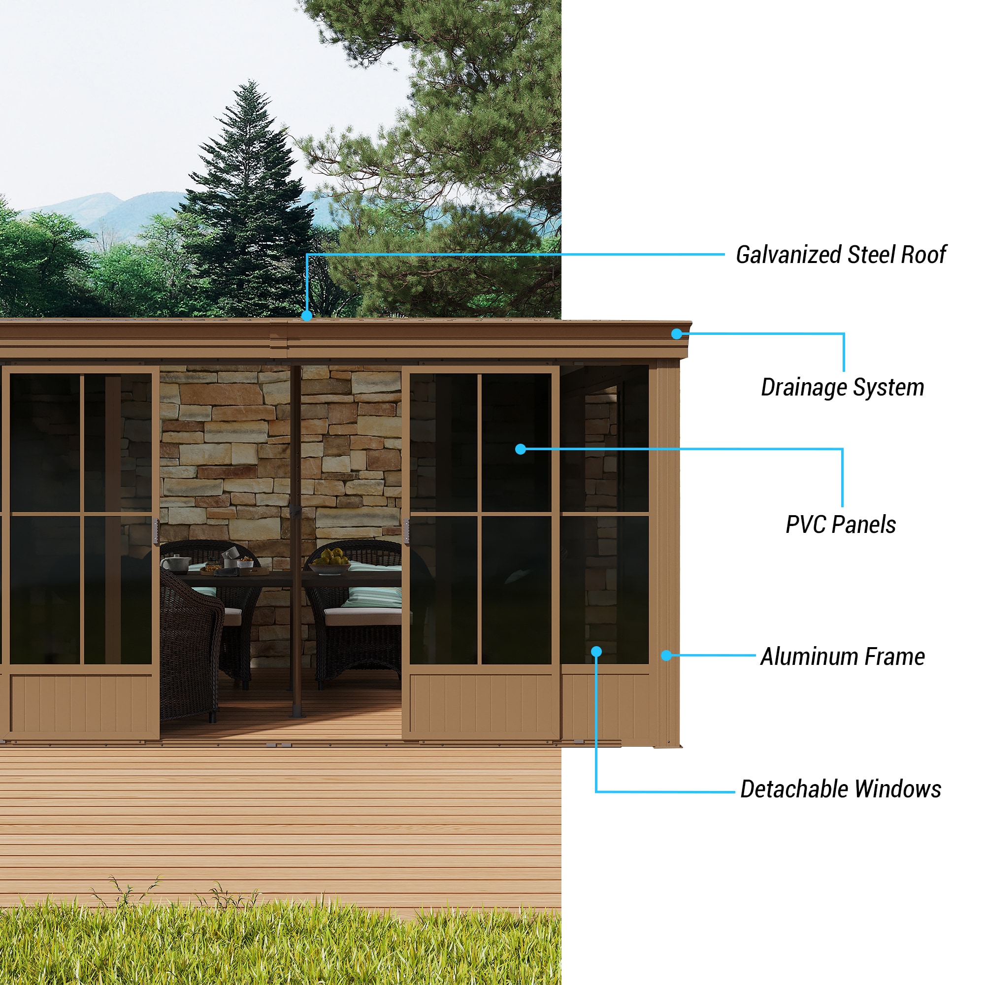 Mondawe MD-LGMF1617 Wood-Resin-Gazebos - View #4