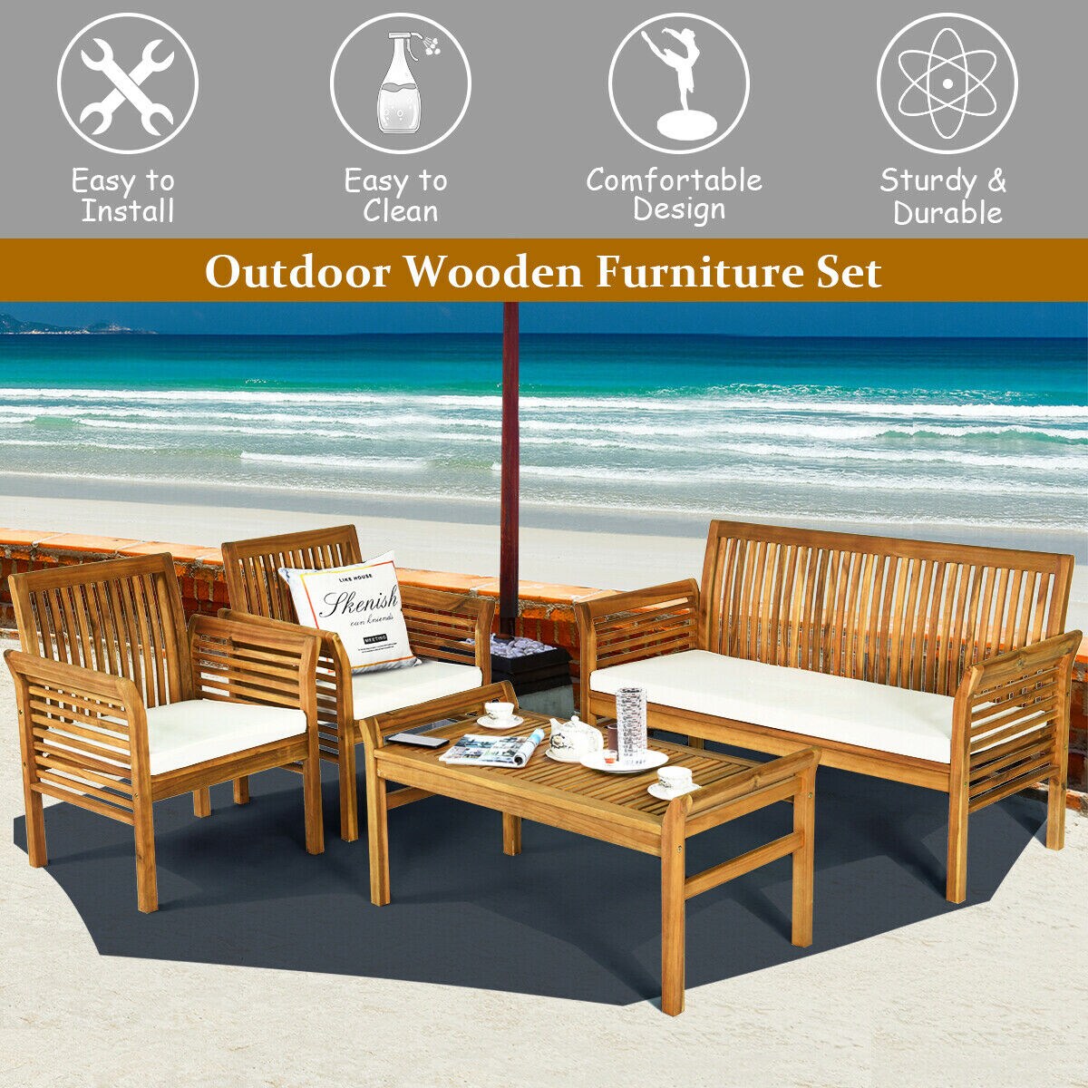 Forclover HYFW-884BE Patio-Conversation-Sets - View #2