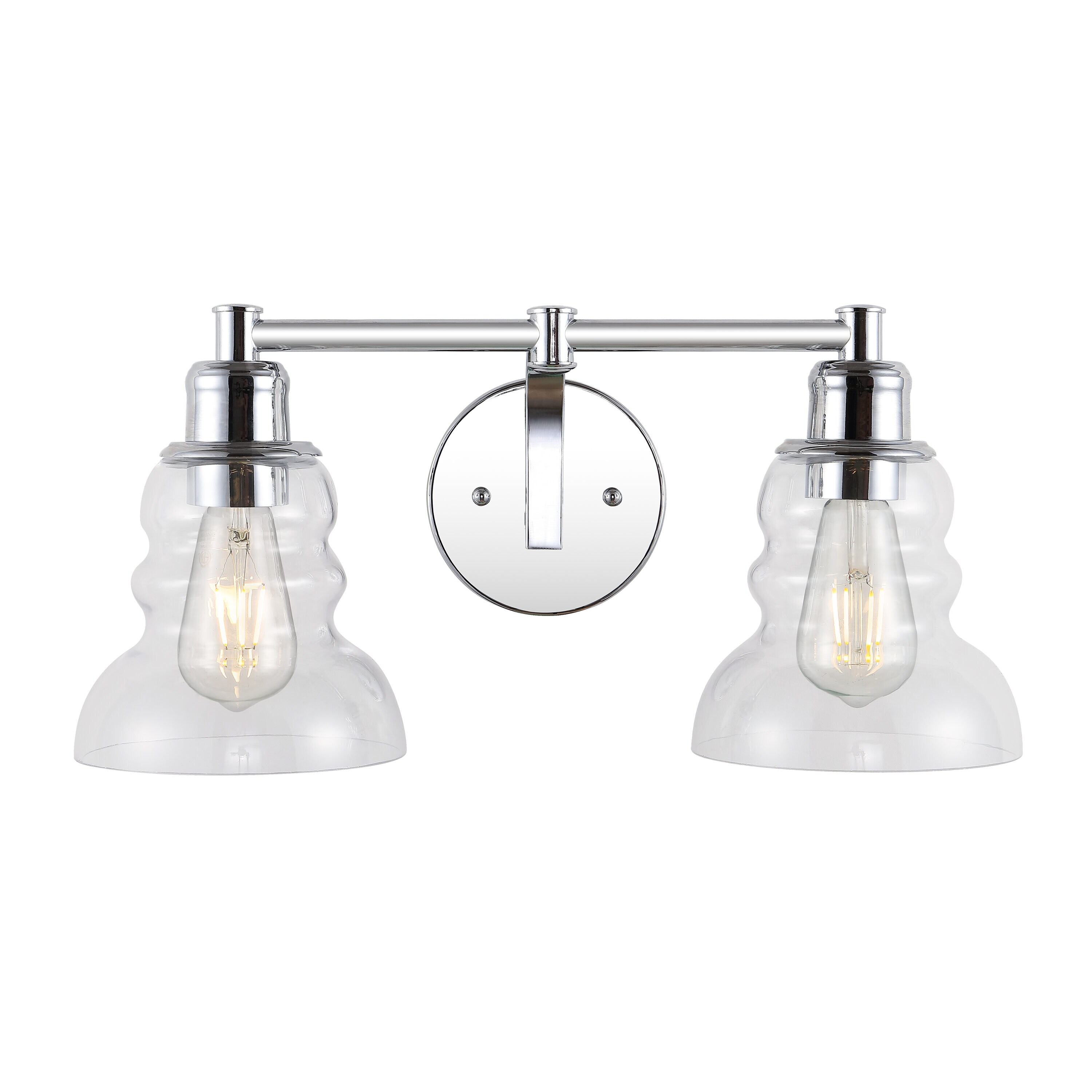JONATHAN Y Manhattan Vintage French country/cottage 18.5-in 2-Light ...