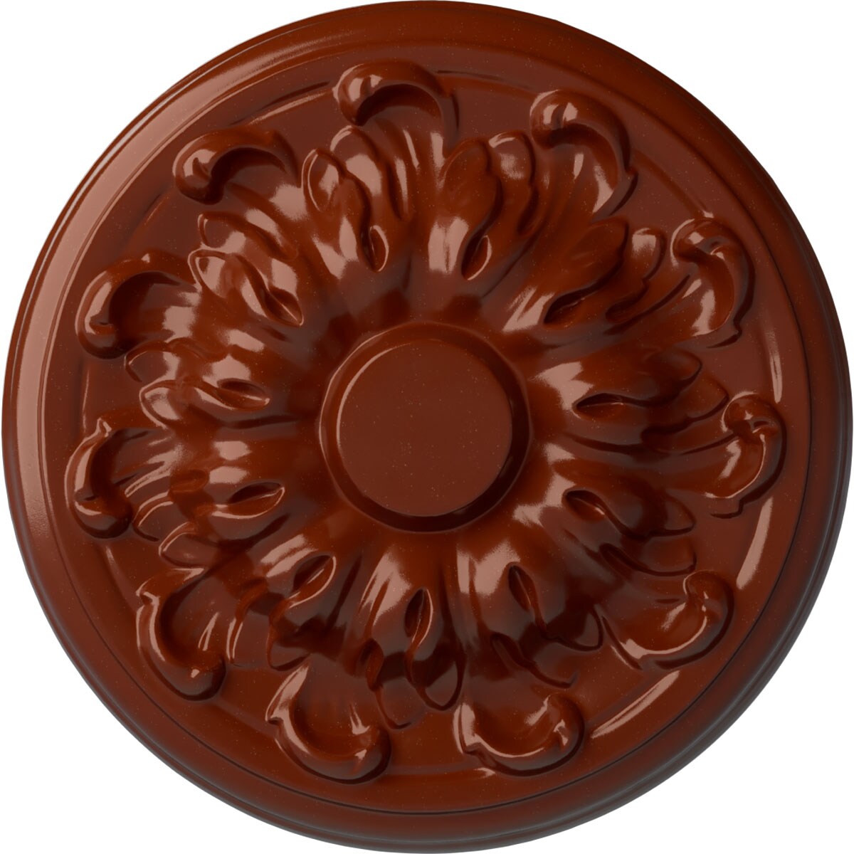 Ekena Millwork CM08MUFIF Millin 7.875-in W x 7.875-in L Painted Firebrick Polyurethane Whole Ceiling Medallion