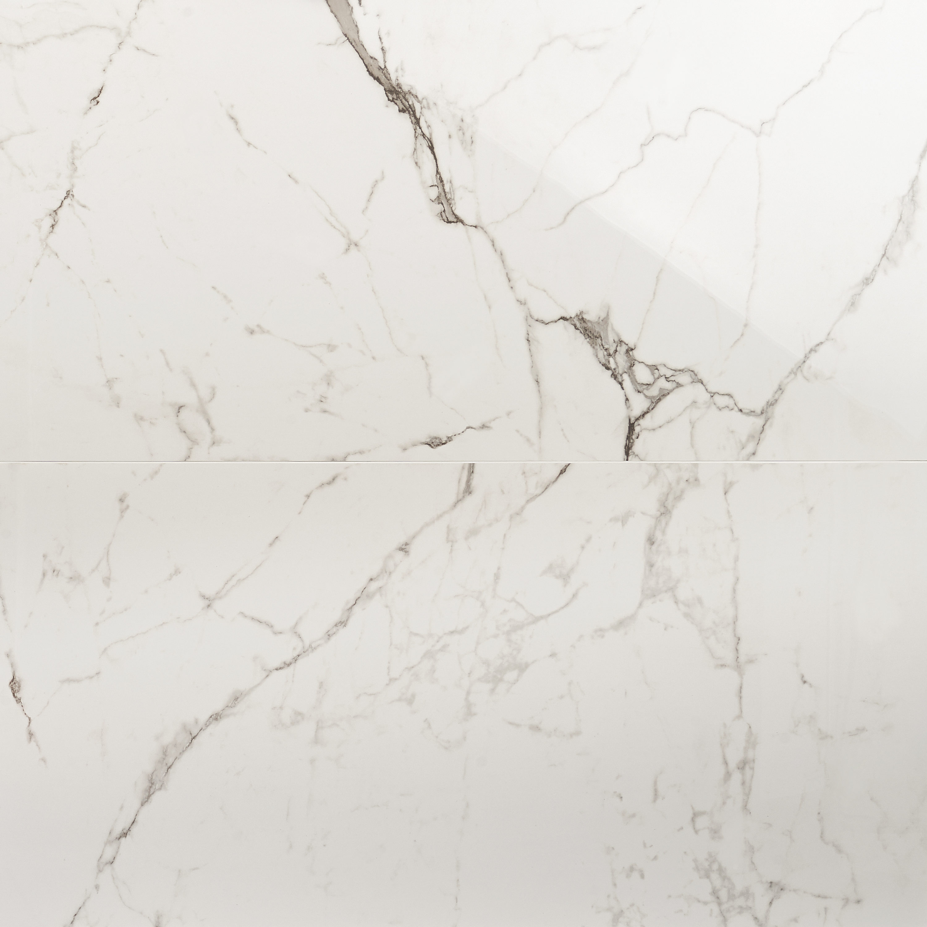 Artmore Tile EXT3RD106700 Enigma Statuario Venato 24-in x 48-in Polished Porcelain Marble Look Floor and Wall Tile (15.49-sq. ft/ Carton)