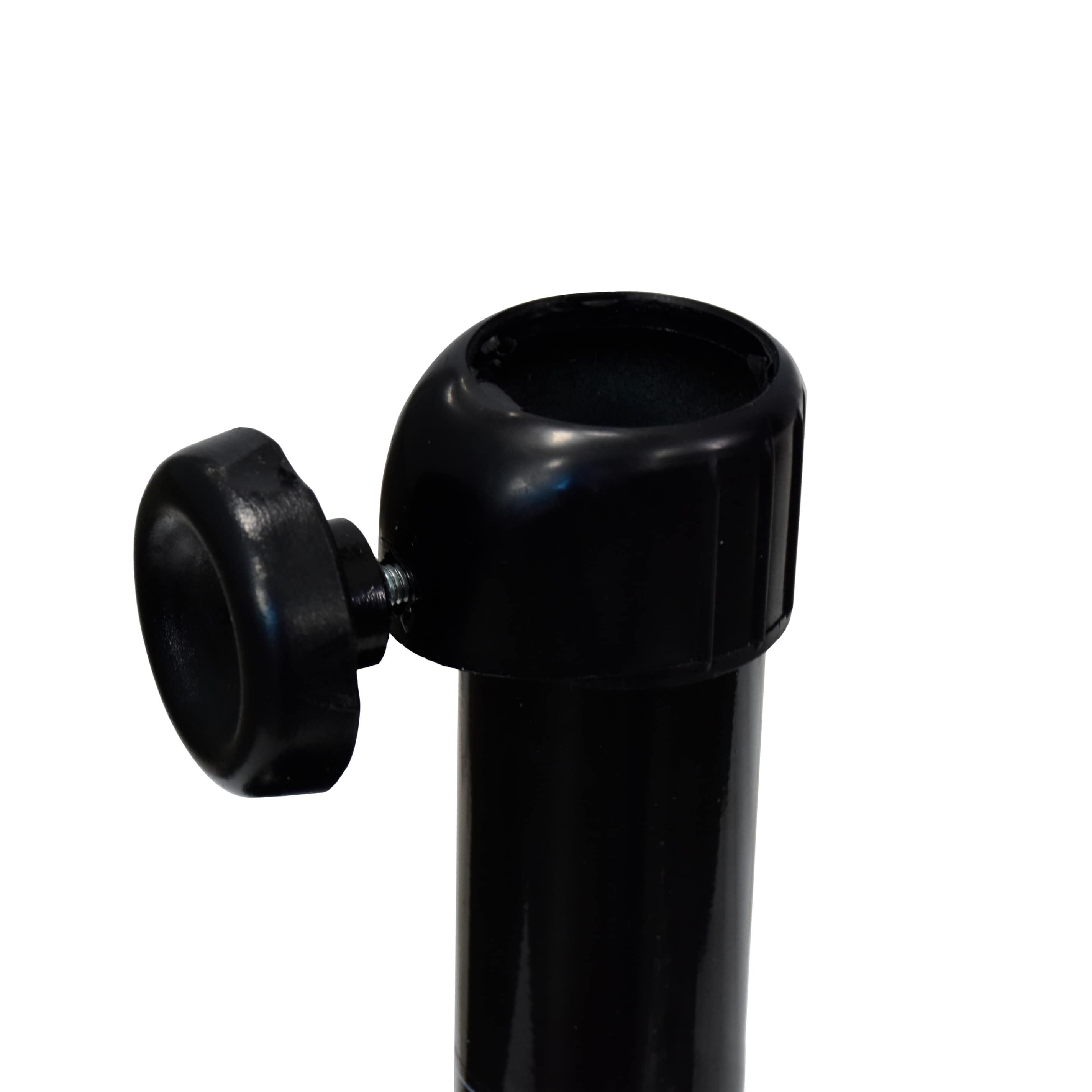 Heavy-Duty Black Steel Umbrella Base with Wheels