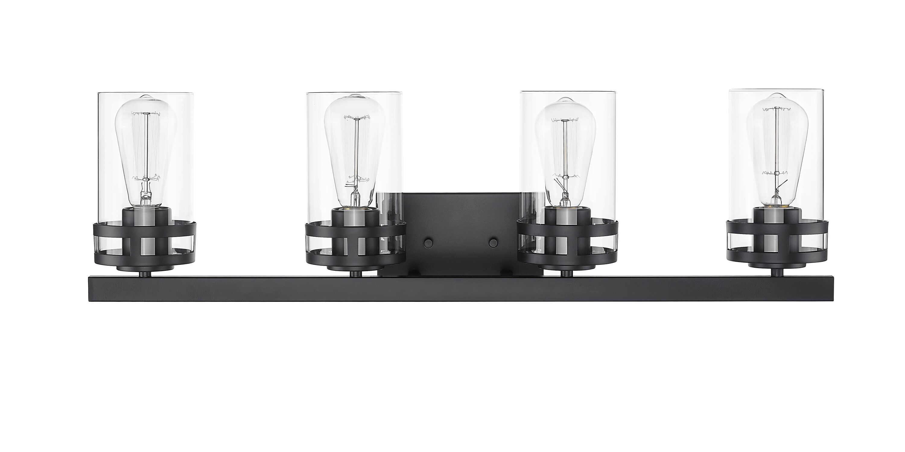 Millennium Lighting 91024-MB Lunden 30.25-in 4 -Light Matte Black Modern/contemporary Vanity light bar