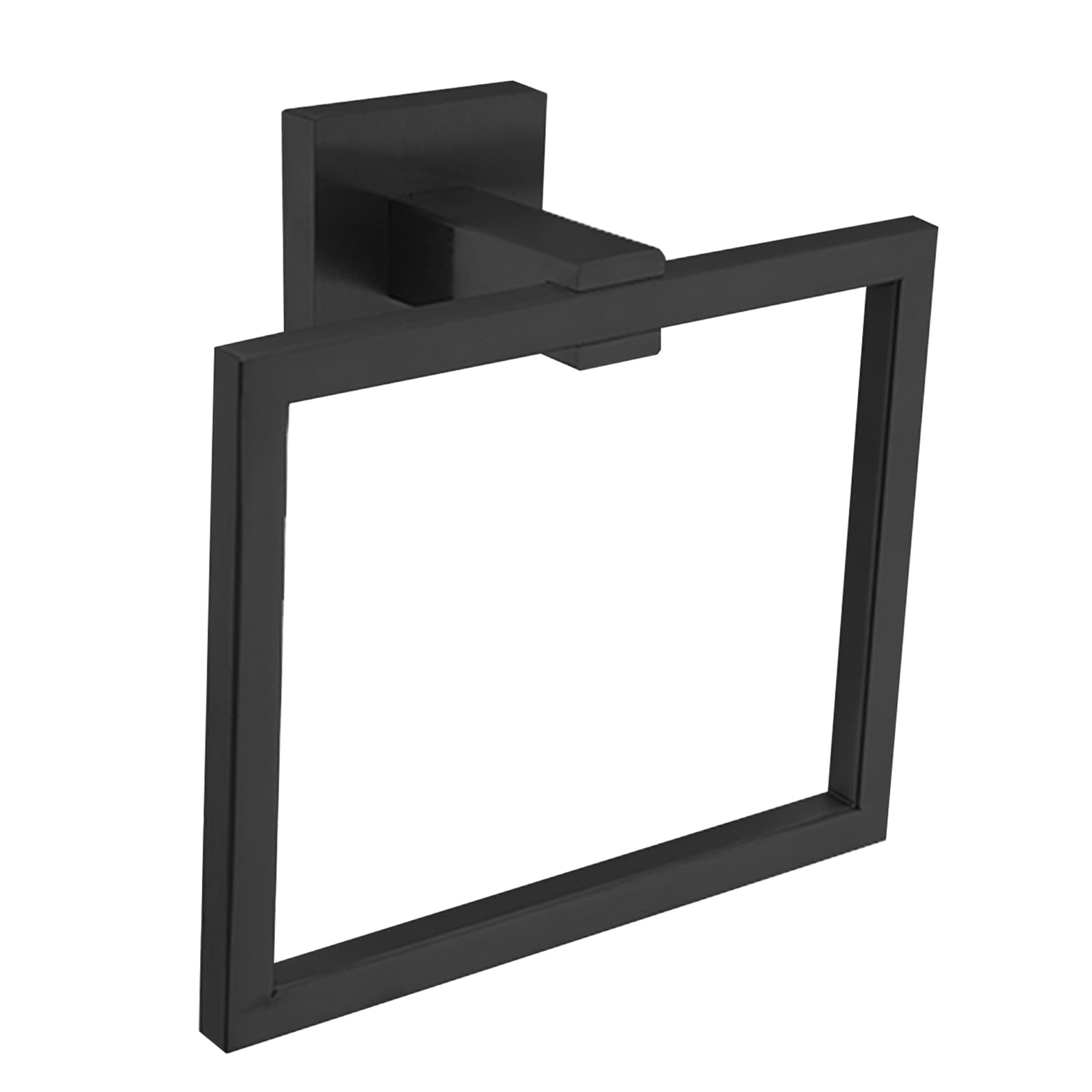 BWE A-91012-B-5 Abyssal Hush Matte Black Wall mount Single Towel Ring