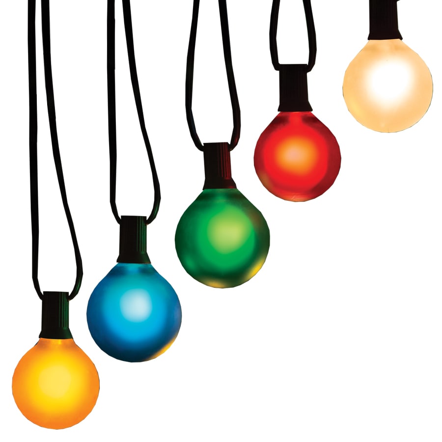 GE 63007LO 10-Count 9-ft Multicolor Incandescent Plug-In Christmas String Lights