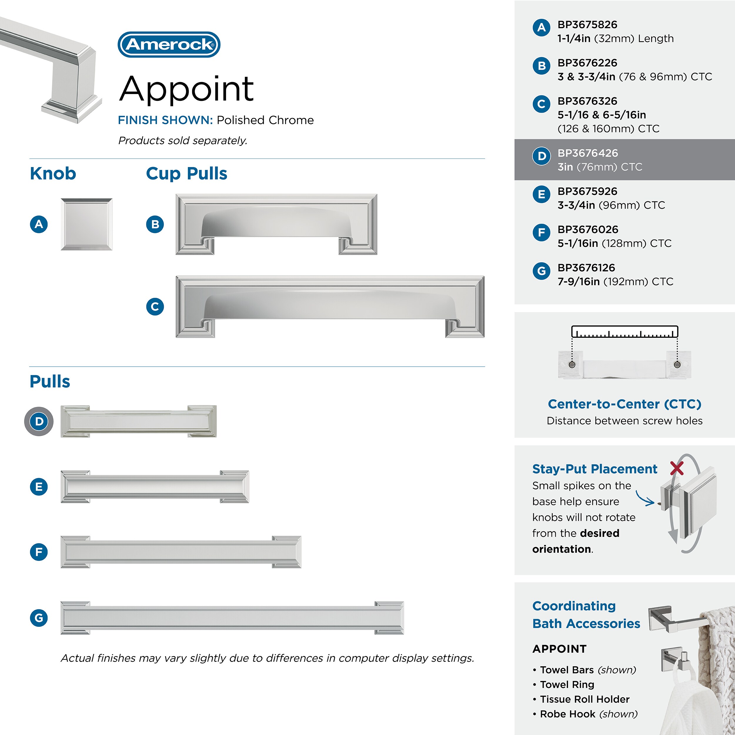 Amerock BP3676426 Cabinet-Pulls - View #9