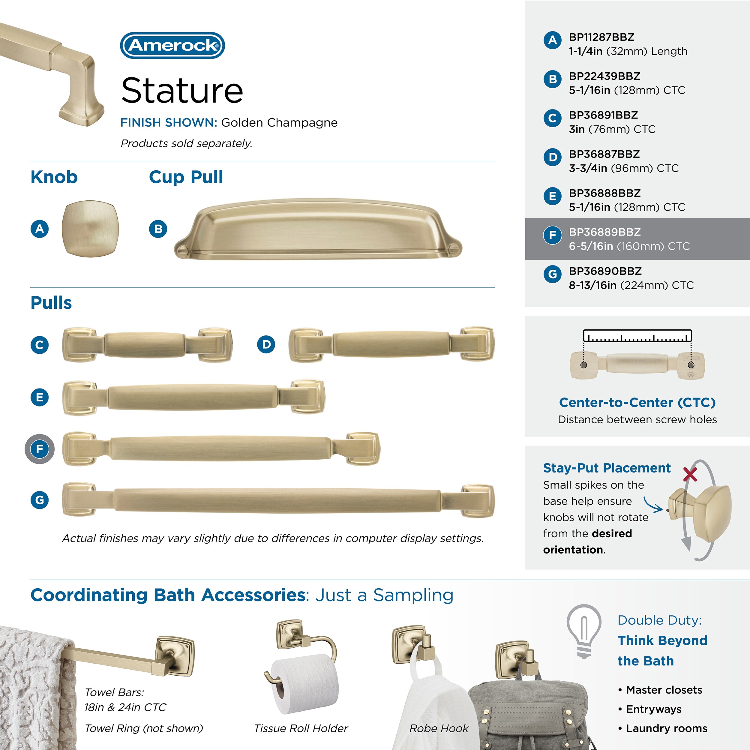 Amerock BP36889BBZ Cabinet-Pulls - View #7