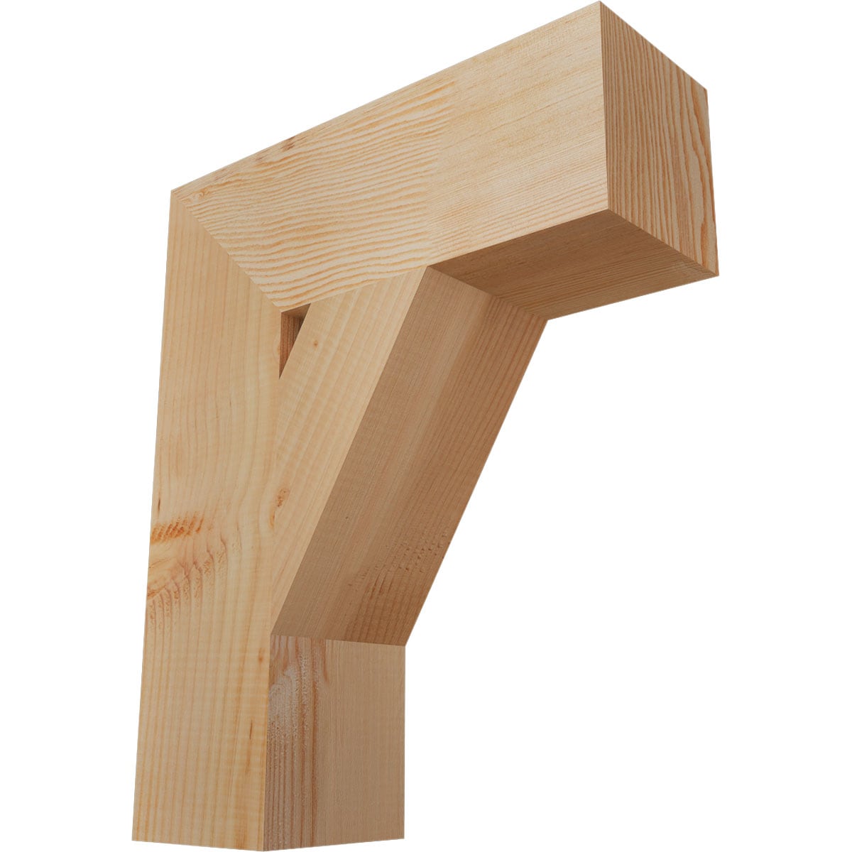 Ekena Millwork BKT06X18X22TRA05SDF Traditional block smooth 5-1/2-in x 18-in x 22-in Douglas fir Brown Wood Standard bracket