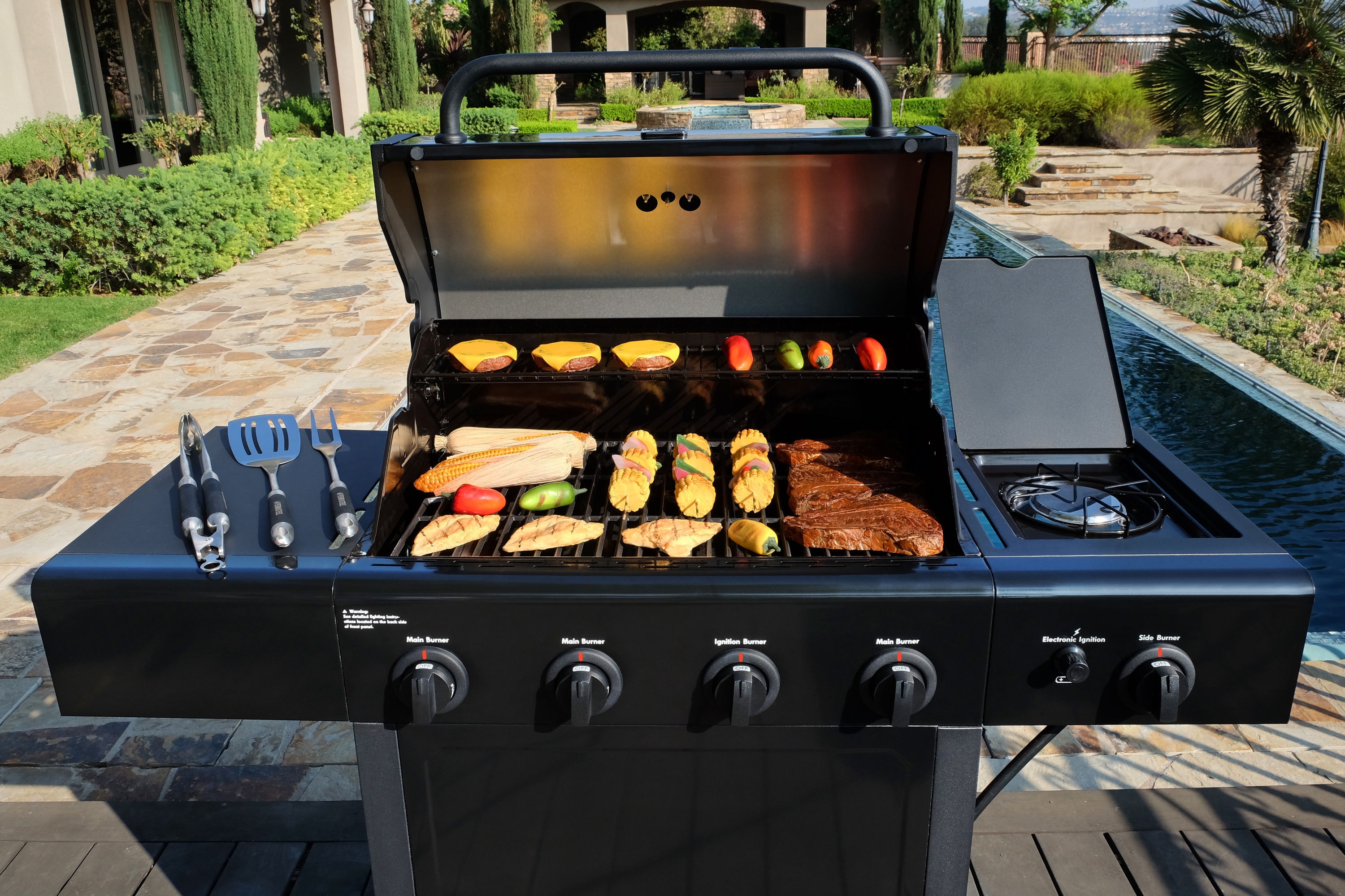 Kenmore 32-inch Smart Charcoal Grill with Bluetooth Meat