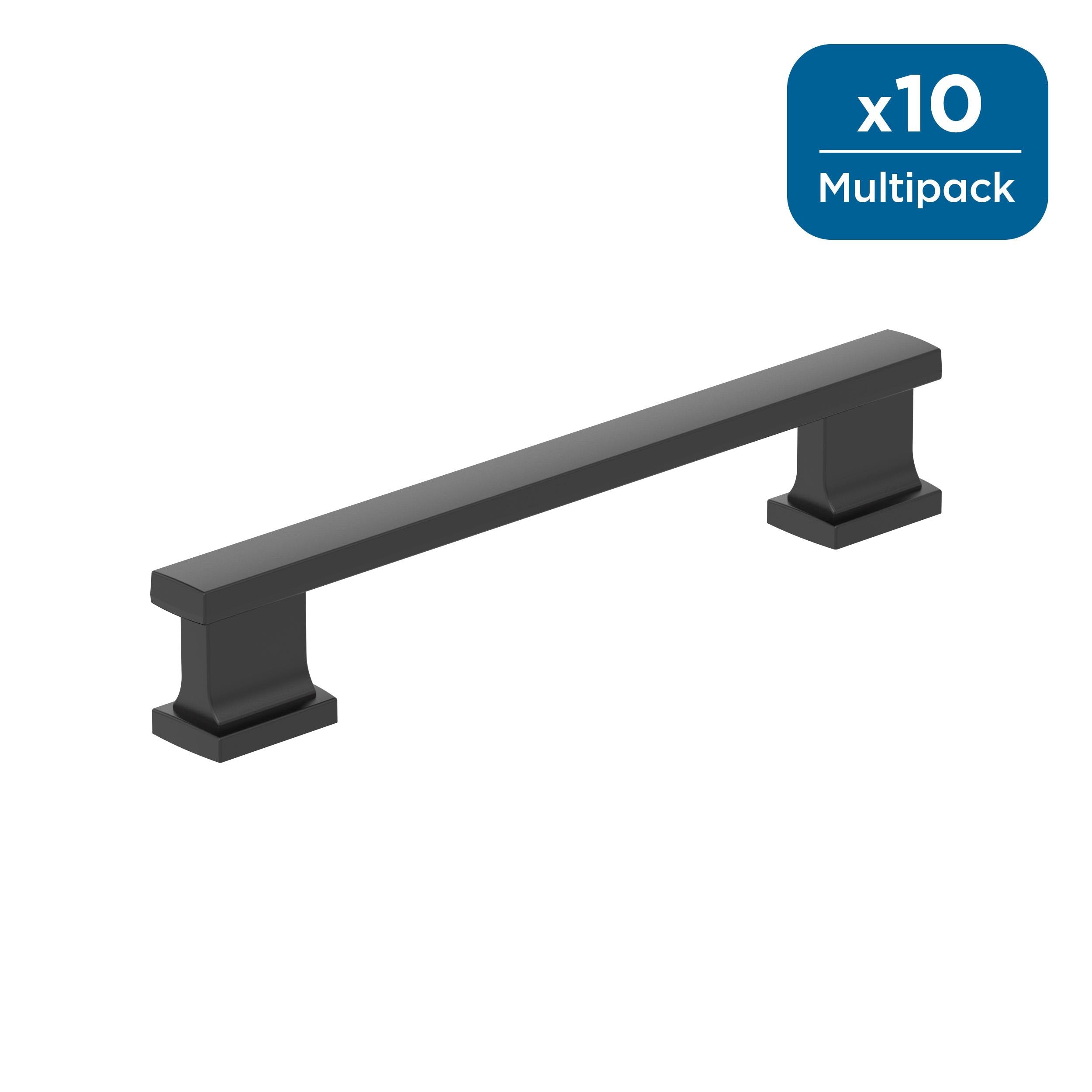 Matte Black Modern Cabinet Pull with Mounting Hardware
