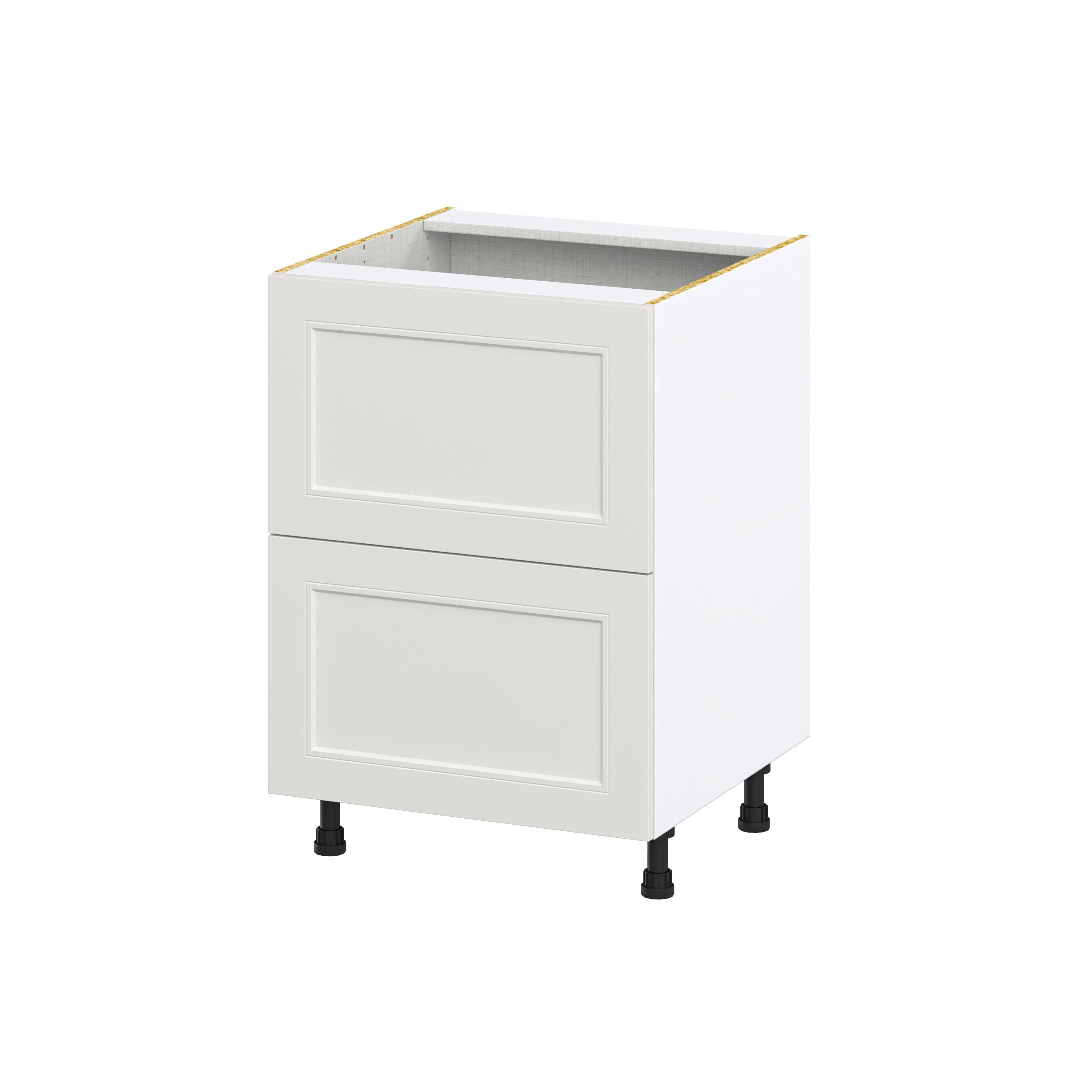 Hugo&Borg Belcourt 24-in W x 34.5-in H x 24-in D Gray Painted 6-Drawer Base Fully Assembled Cabinet (Recessed Panel Style)