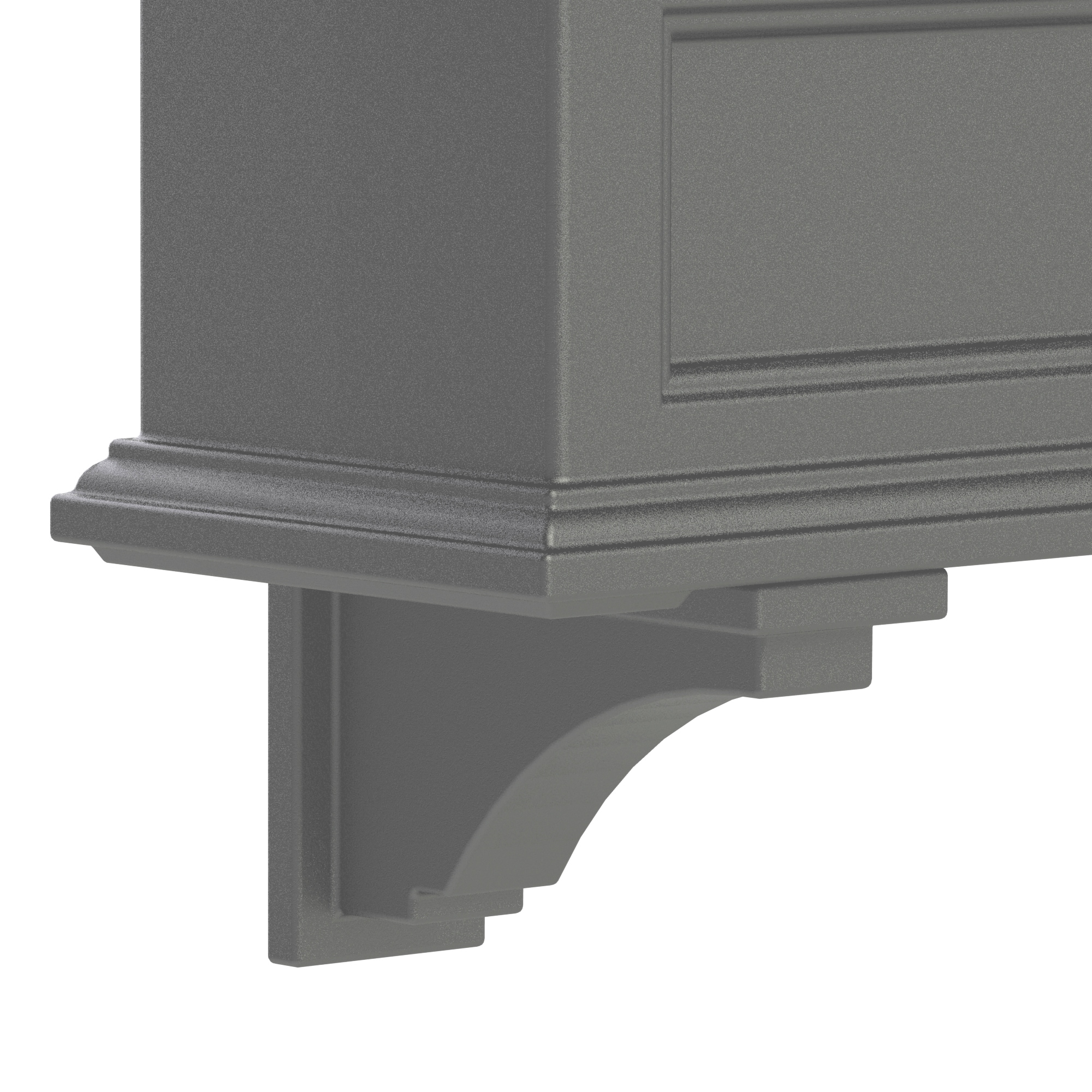 Fairfield Graphite Grey Polyethylene Decorative Corbels, 12"x5"x8", 2-Pack