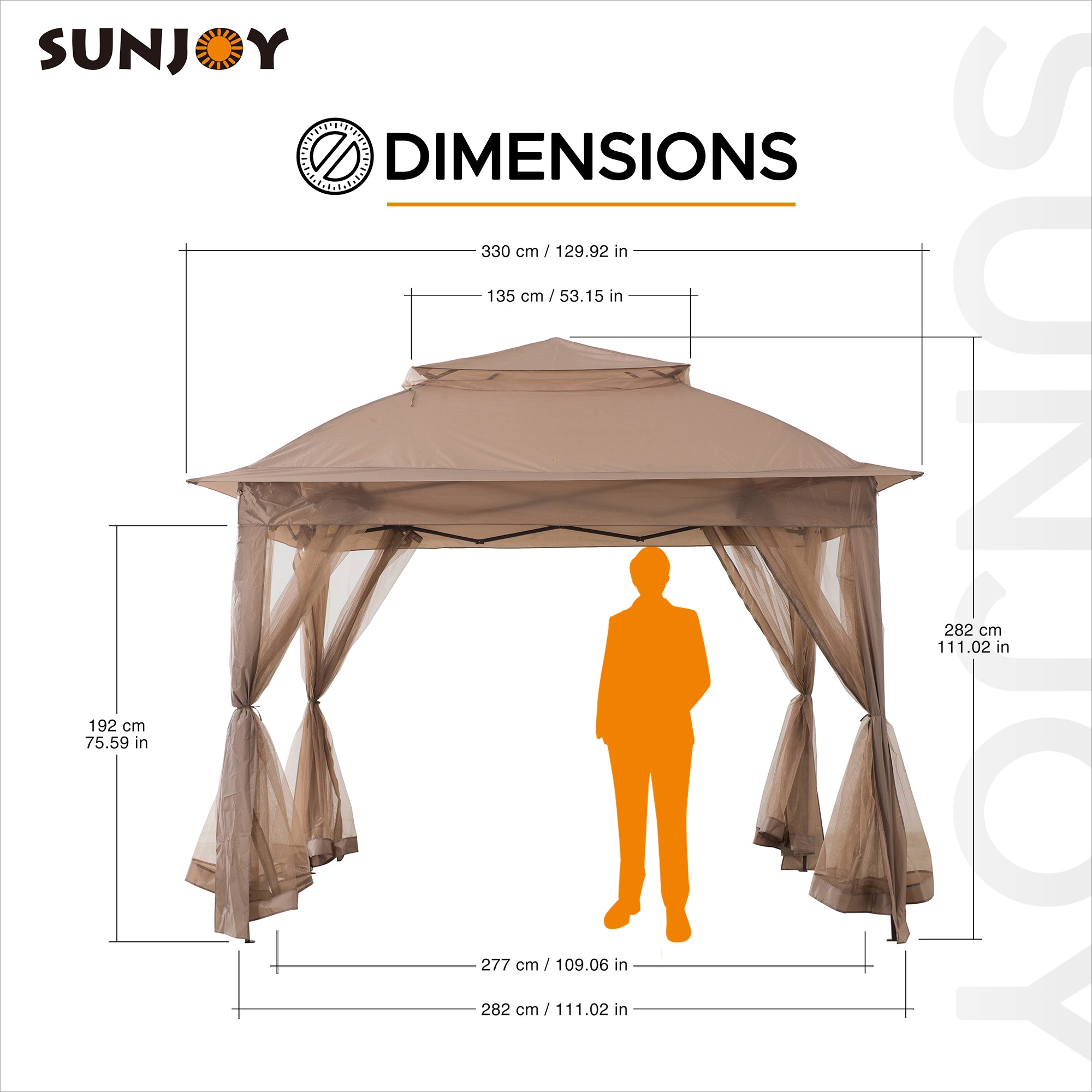 Sunjoy 168547 Wood-Resin-Gazebos - View #7