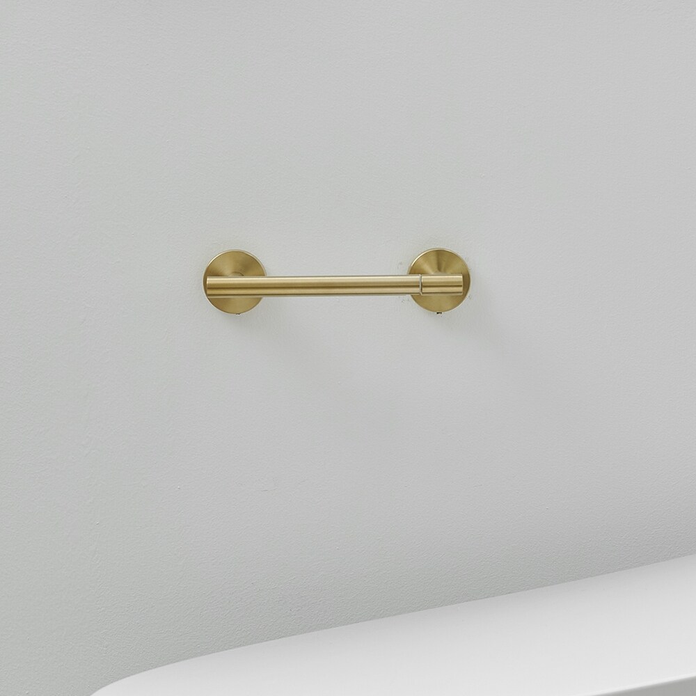 BWE 8-in Brushed Gold Wall Mount Single Towel Bar in the Towel Bars ...