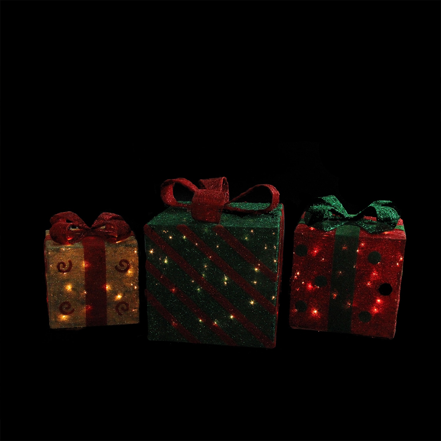Northlight 3-Pack 18.75-in Gift Box Light Display with Clear ...