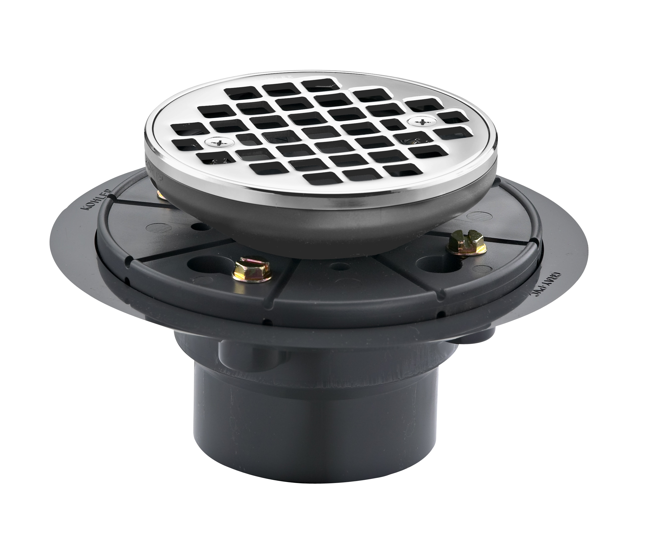 KOHLER 9135-SN Round Design Tile-In Shower Drain, Vibrant Polished Nickel
