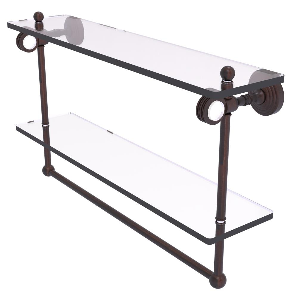 Allied Brass PG-2TBD-22-VB Pacific Grove Venetian Bronze 2 -Tier Wall mount Bathroom Shelf ( 22-in x 13-in x 5-in )