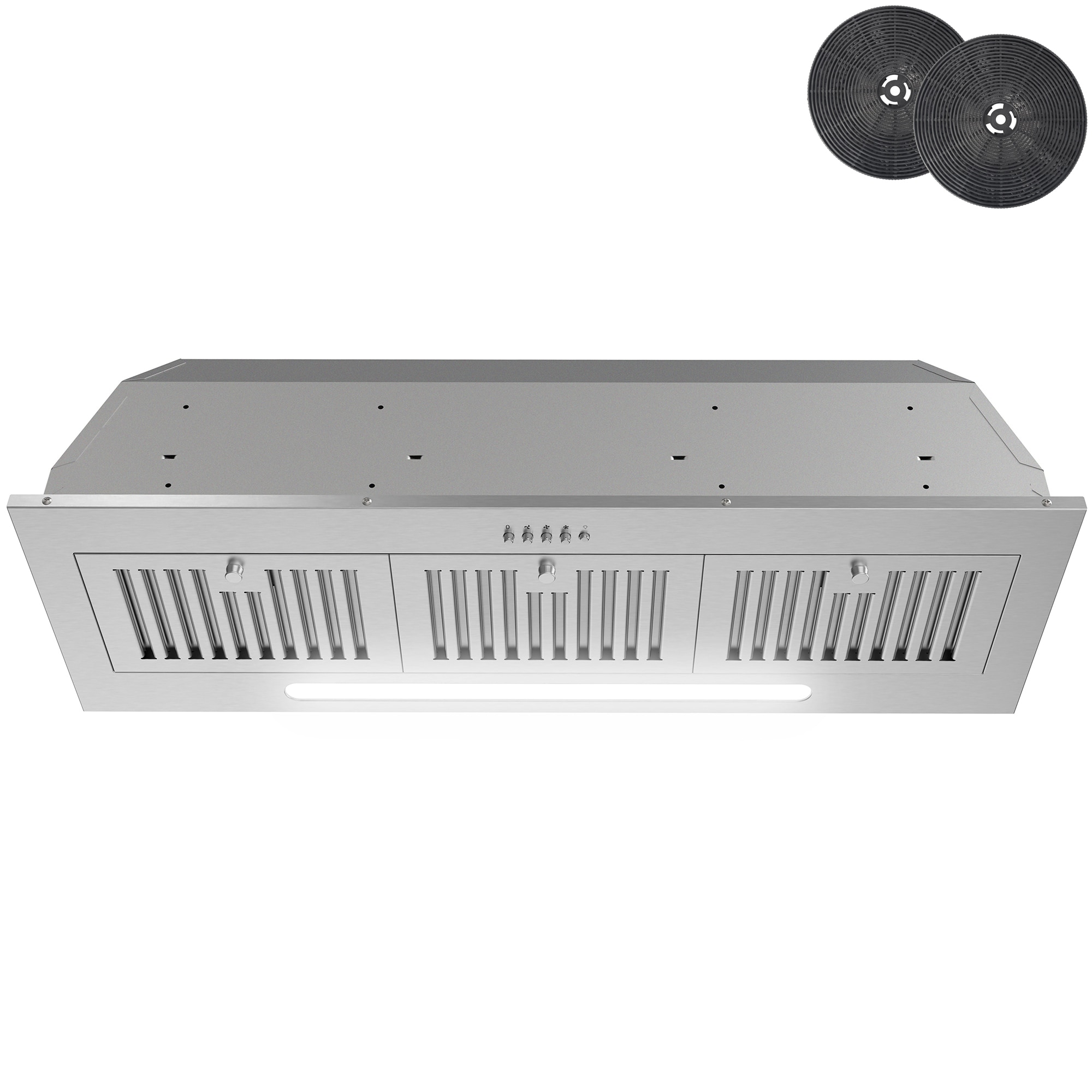 36-Inch Stainless Steel Convertible Insert Range Hood with Charcoal Filter