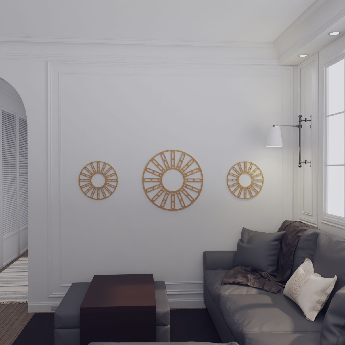 Ekena Millwork CMWP36X36X0375HHRO Ceiling-Medallions - View #10