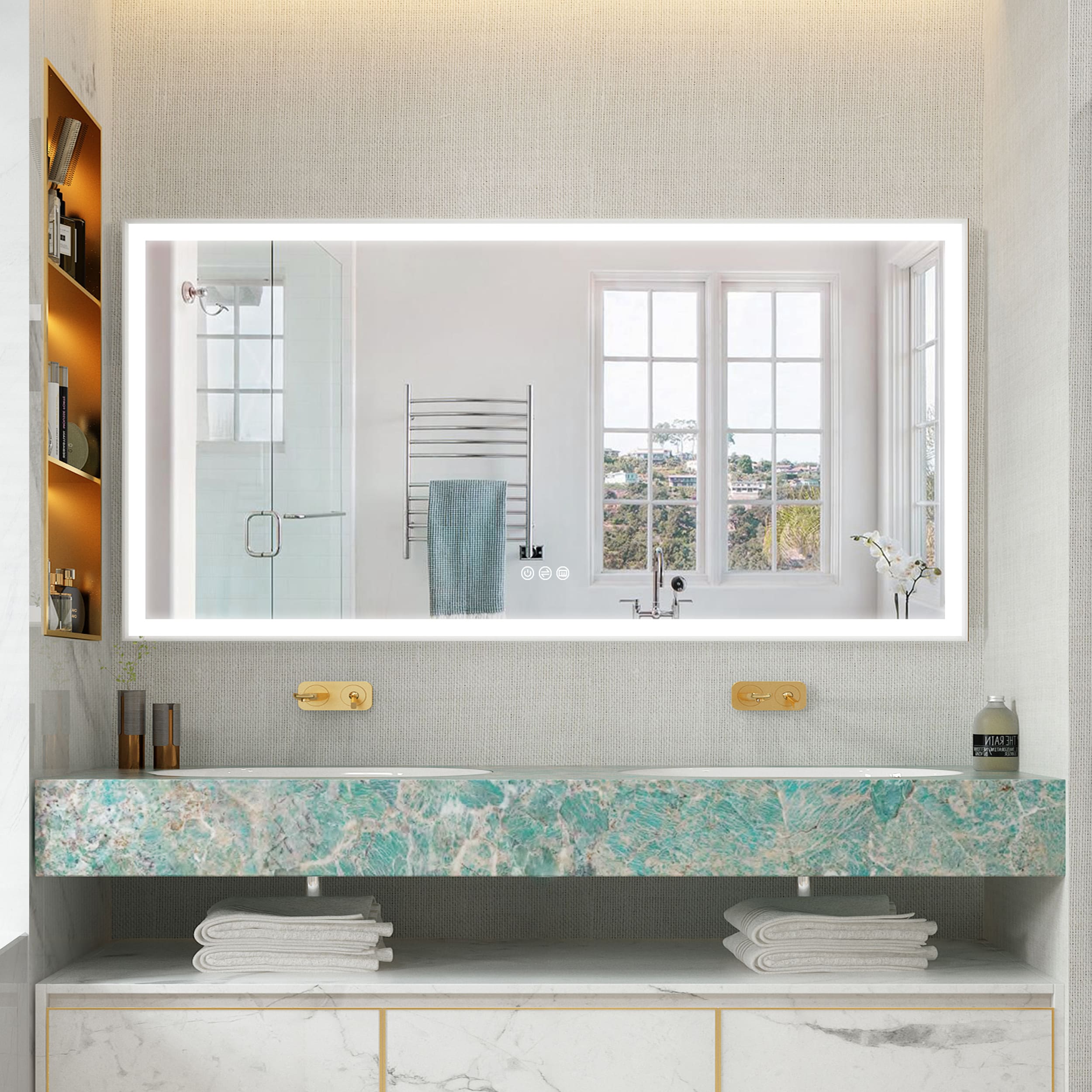 WELLFOR M1FM7236WT Framed-Bath-Mirrors - View #4