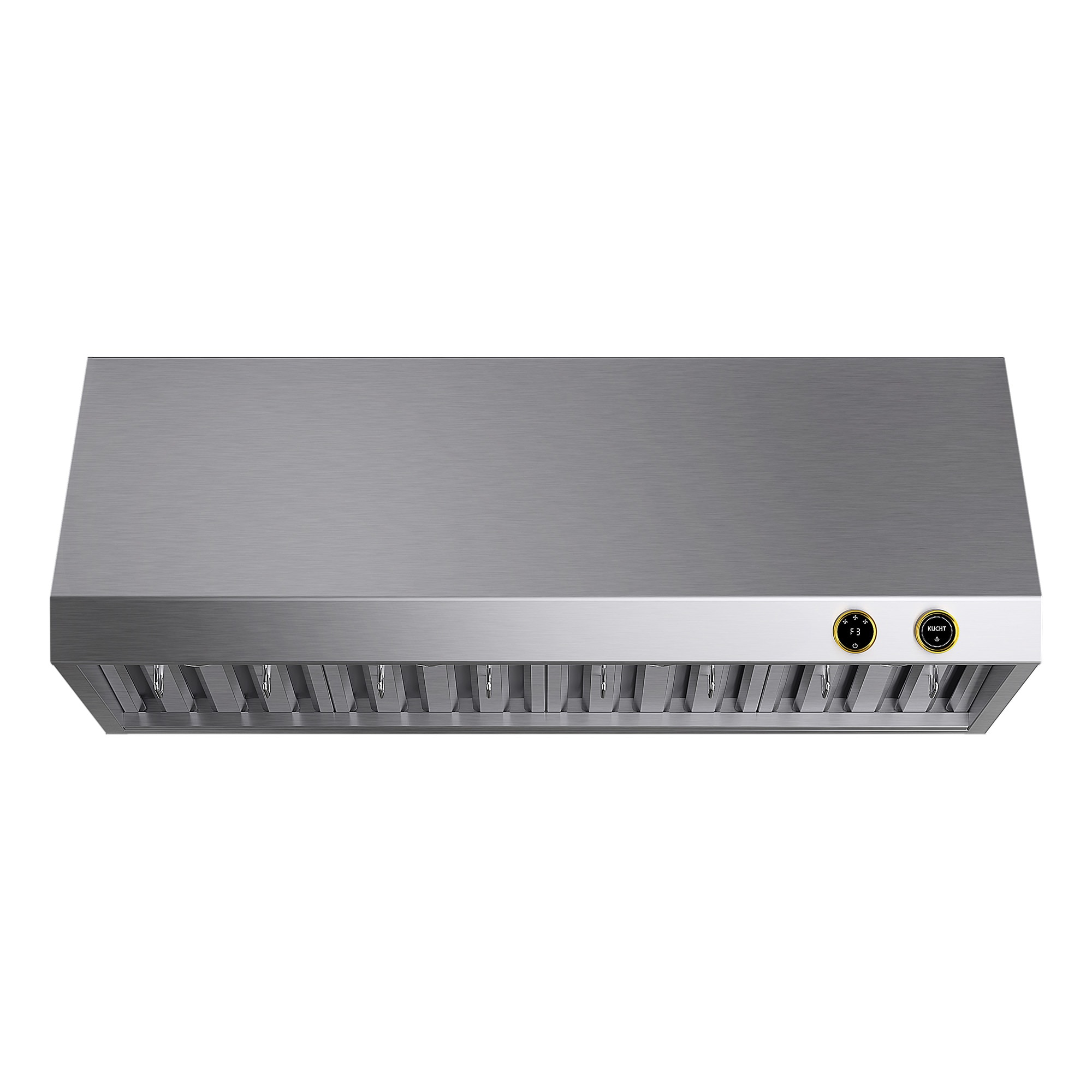 Kucht KRH480-GL 48 inch Ducted 1200-CFM Stainless Steel with Gold Under Cabinet Range Hood