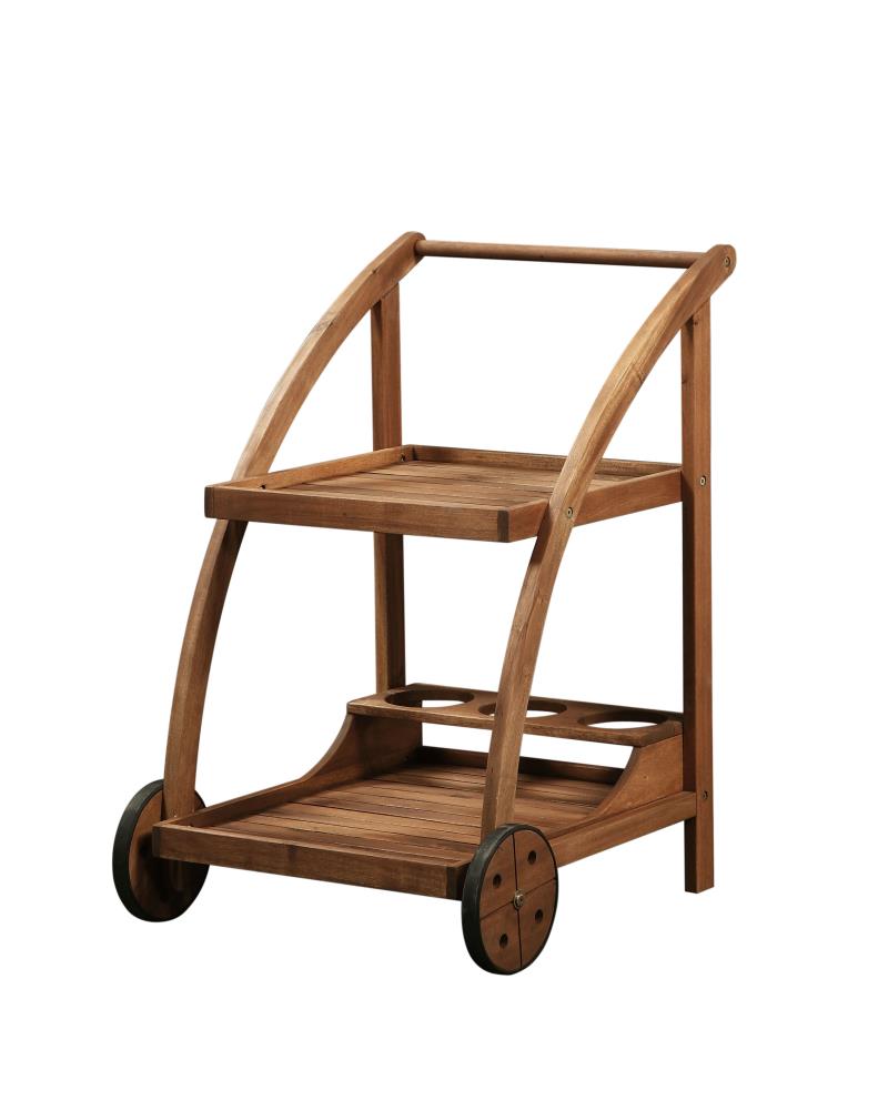 Linon Brown Wood Base with MDF Top Kitchen Cart (24.41-in x 21.06-in x 31.5-in)