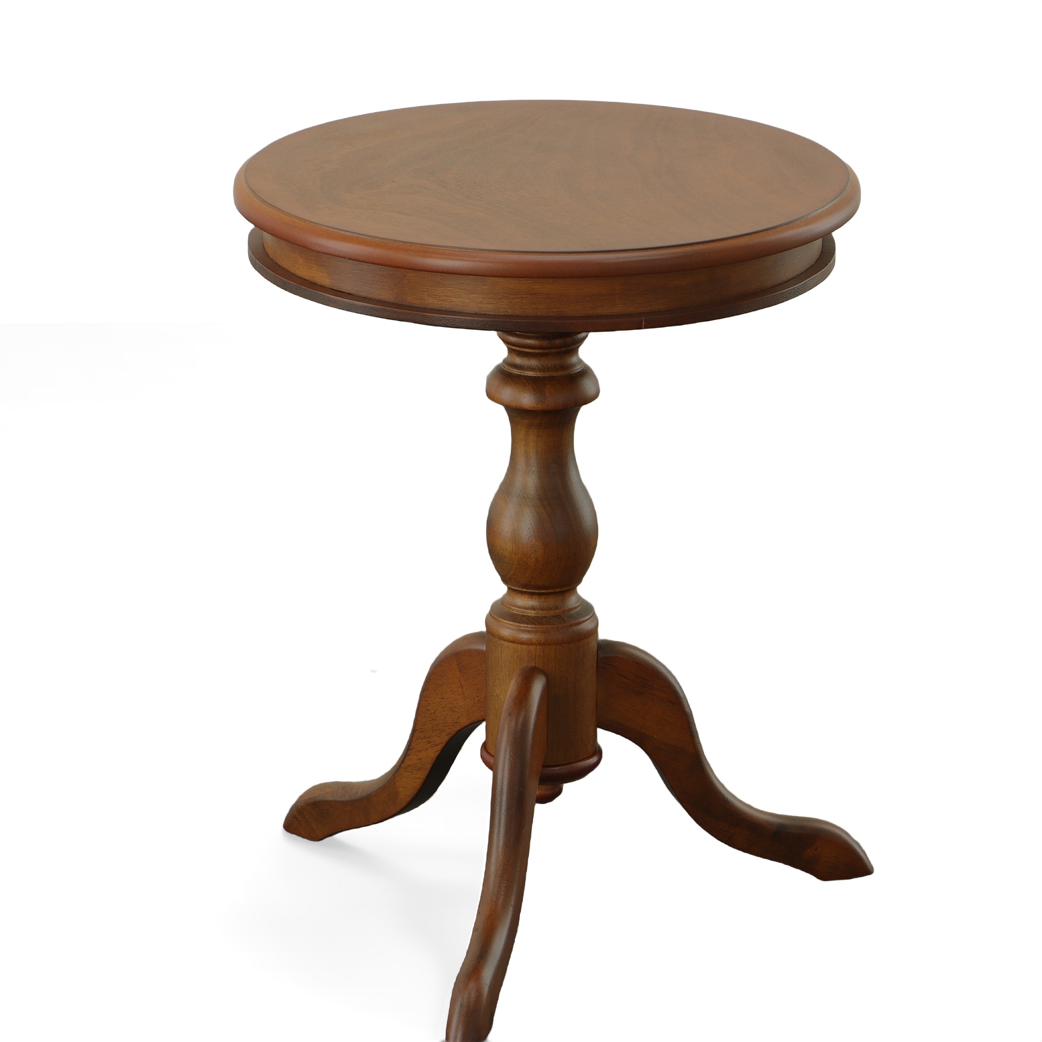 Carolina Cottage 1925-NC Gilda 19.5-Inches W x 25.25-Inches H Chestnut Wood veneer Round Farmhouse End Table Assembly Required