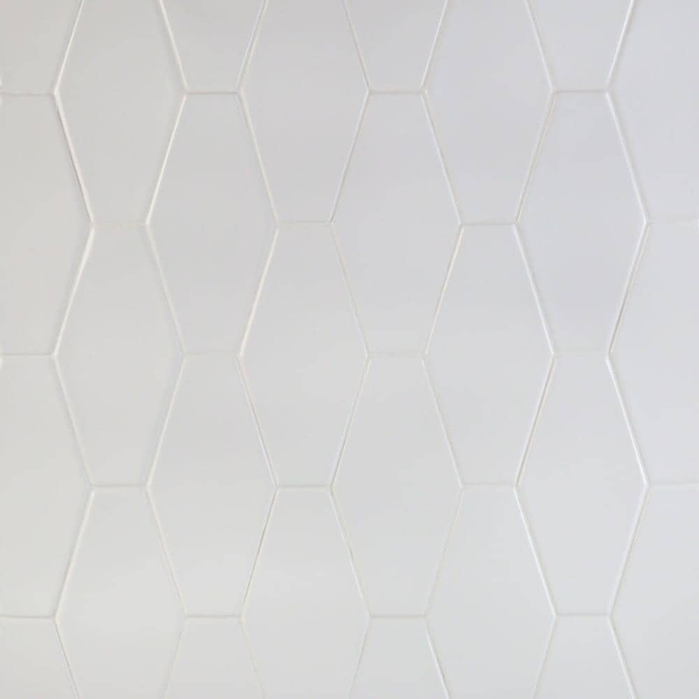 Artmore Tile Bolton Bianco 4-in x 8-in Polished Ceramic Subway Wall ...