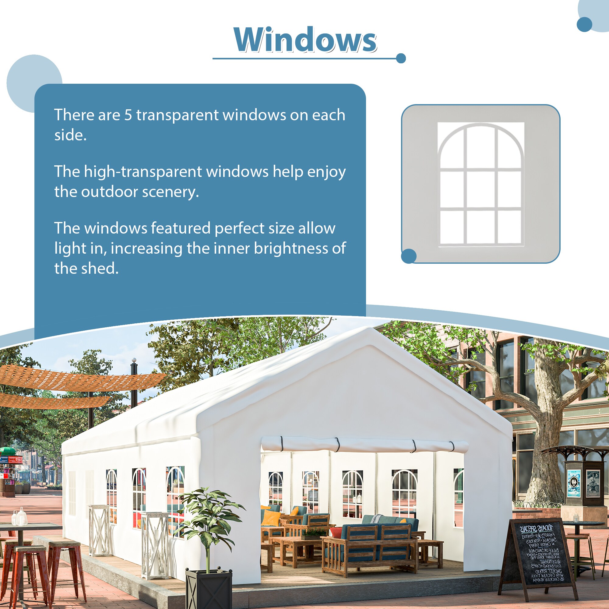 SINOFURN SYA380184BG Canopies-Sl - View #4